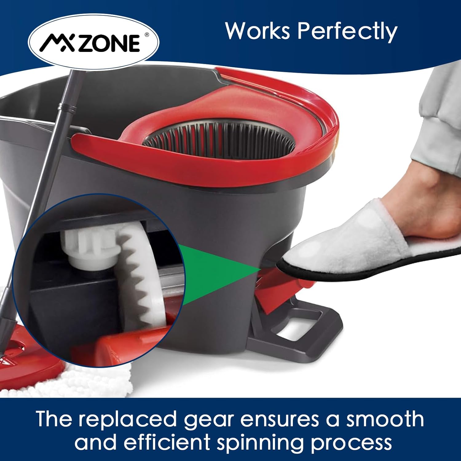 MXZONE Spin Mop Gear Replacement 2 Pack