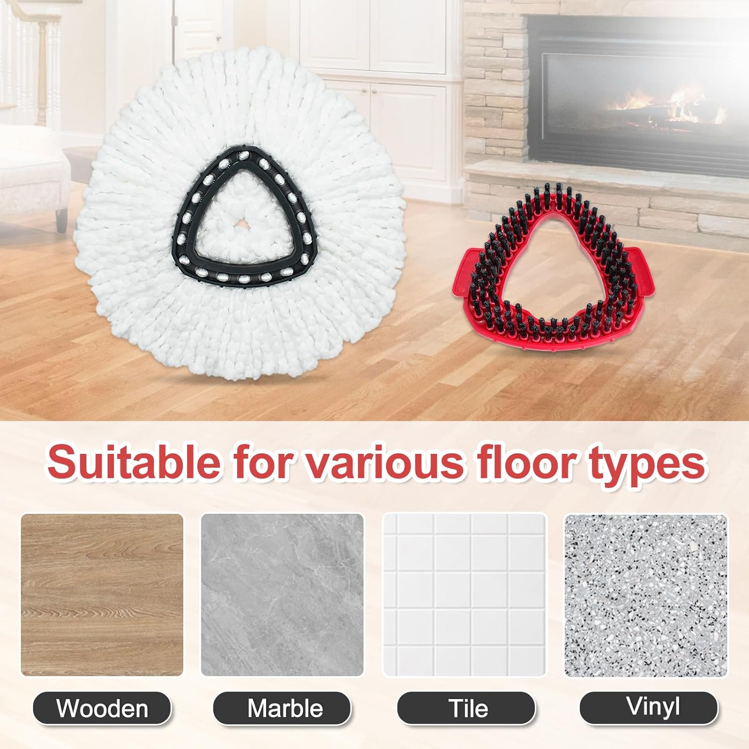 DLAIMI Spin Mop Replacement Heads for O Cedar EasyWring