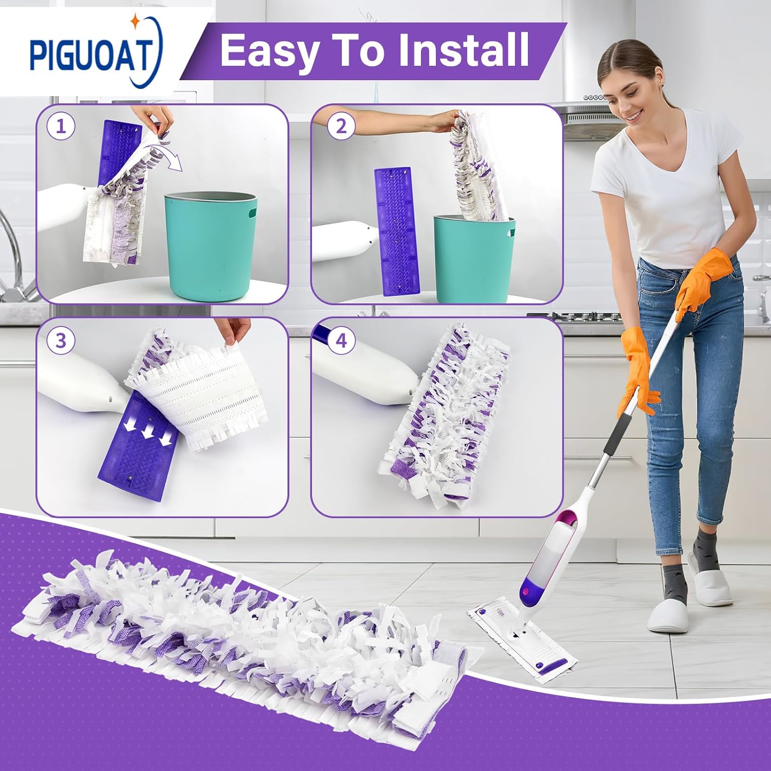 20 Pack Power-Mop-Pads Refills for Swi-ffer and Bona Mops