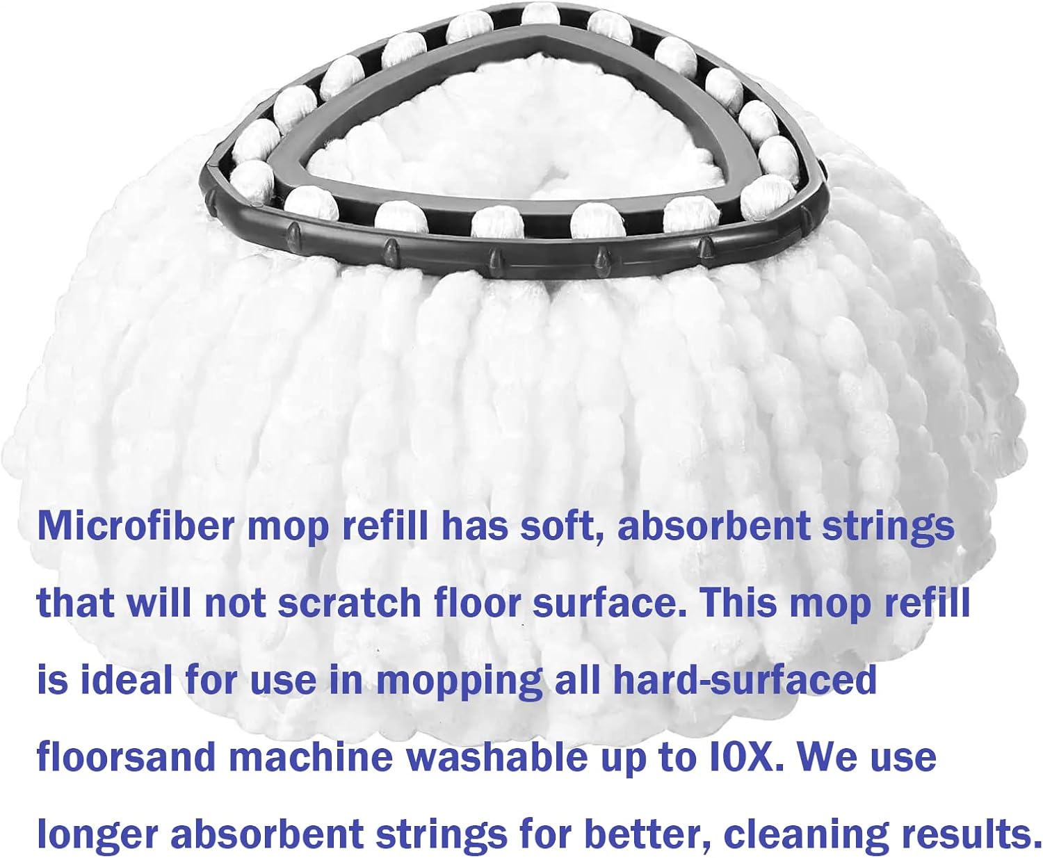 Higfra Spin Mop Refill 6 Pack Microfiber Replacement Head