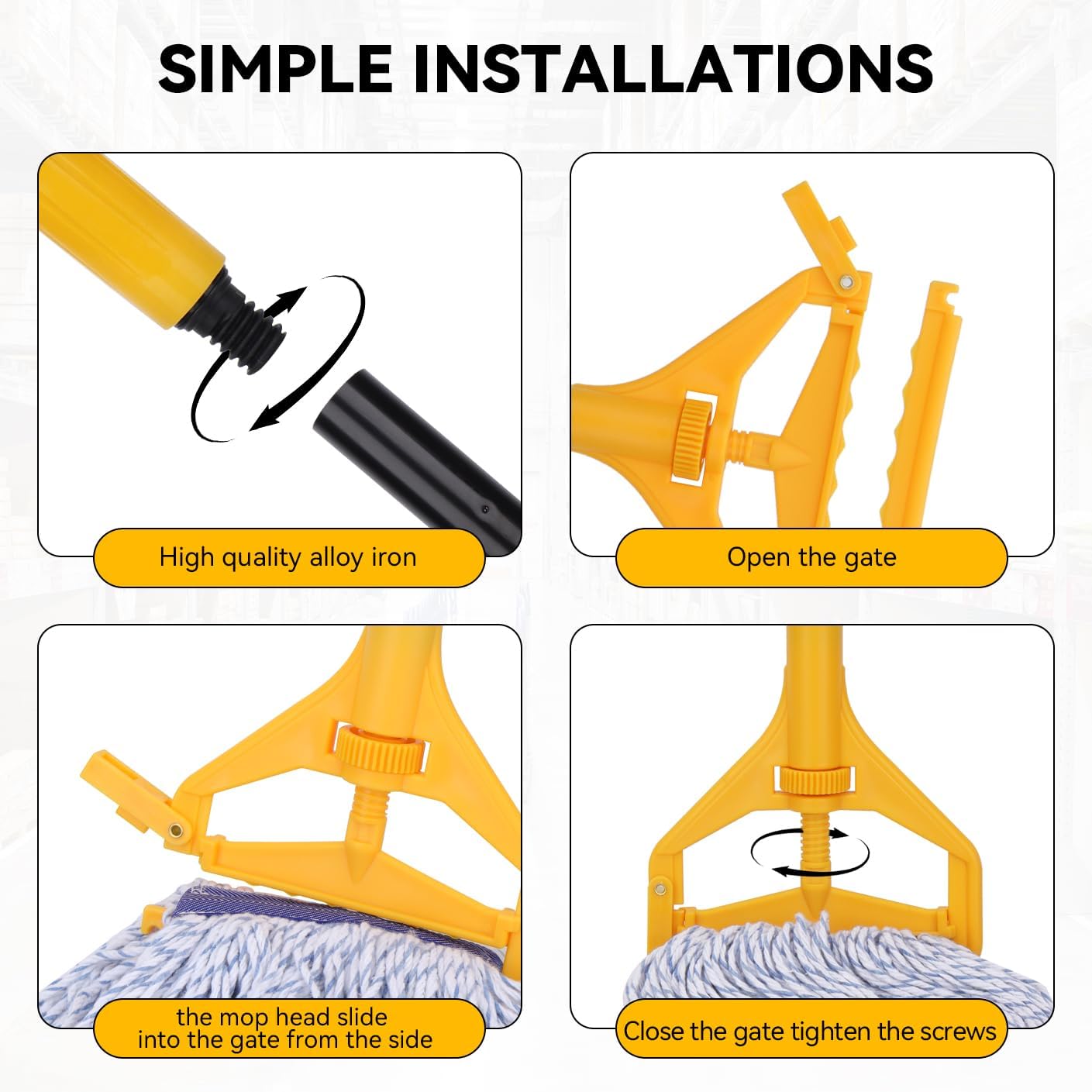 BeiLan 57 Inch Heavy Duty Mop Handle Replacement