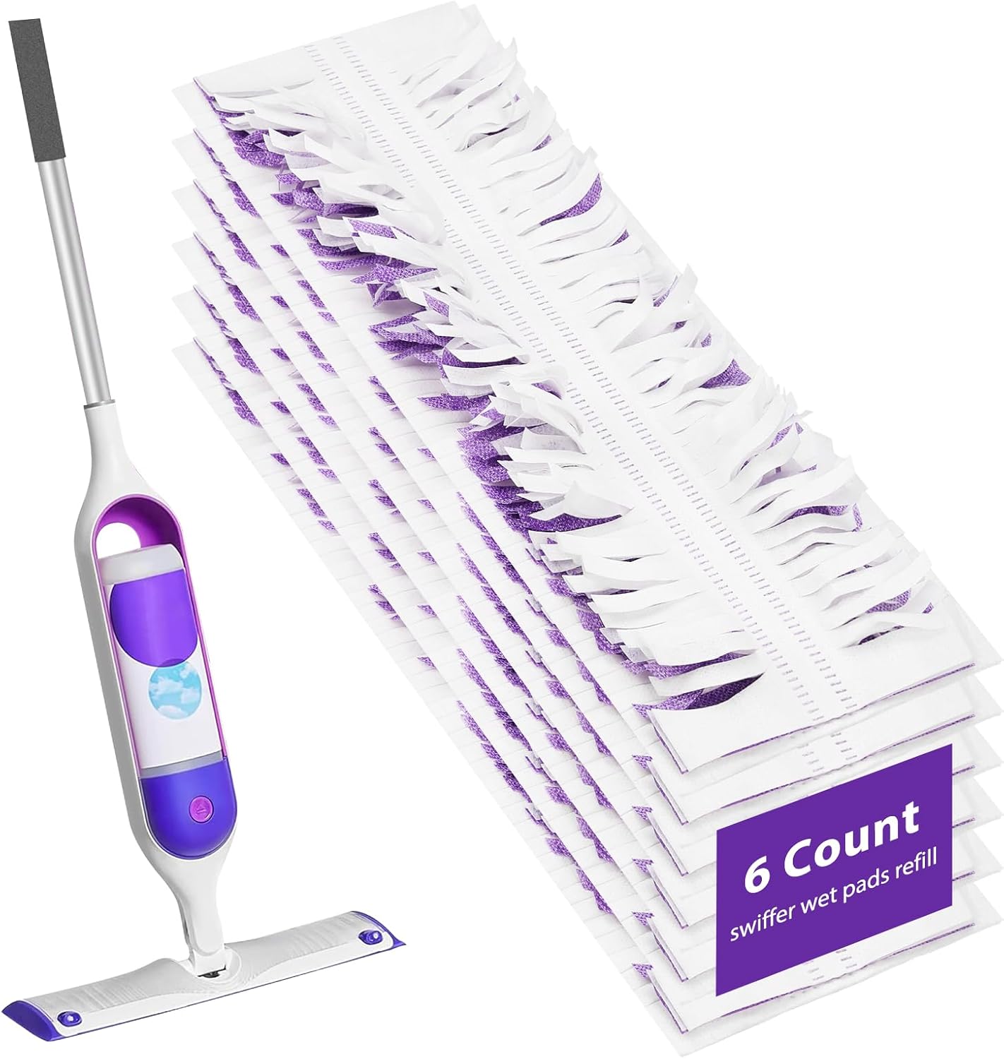MATFORCA 6 Pack Swiffer Power Mop Pads Refill