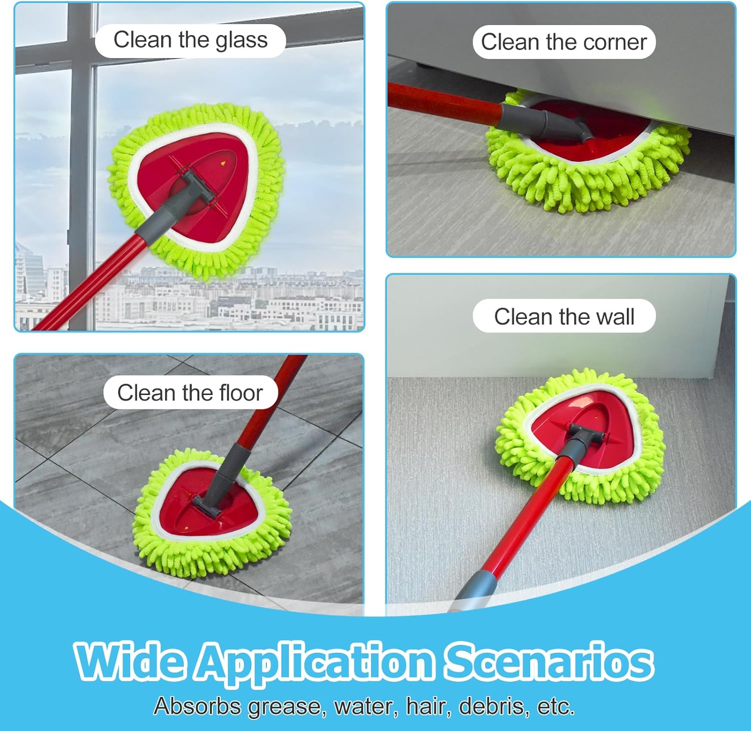 Aiyiried Spin Mop Handle Set for O-Cedar EasyWring 1-Tank 1