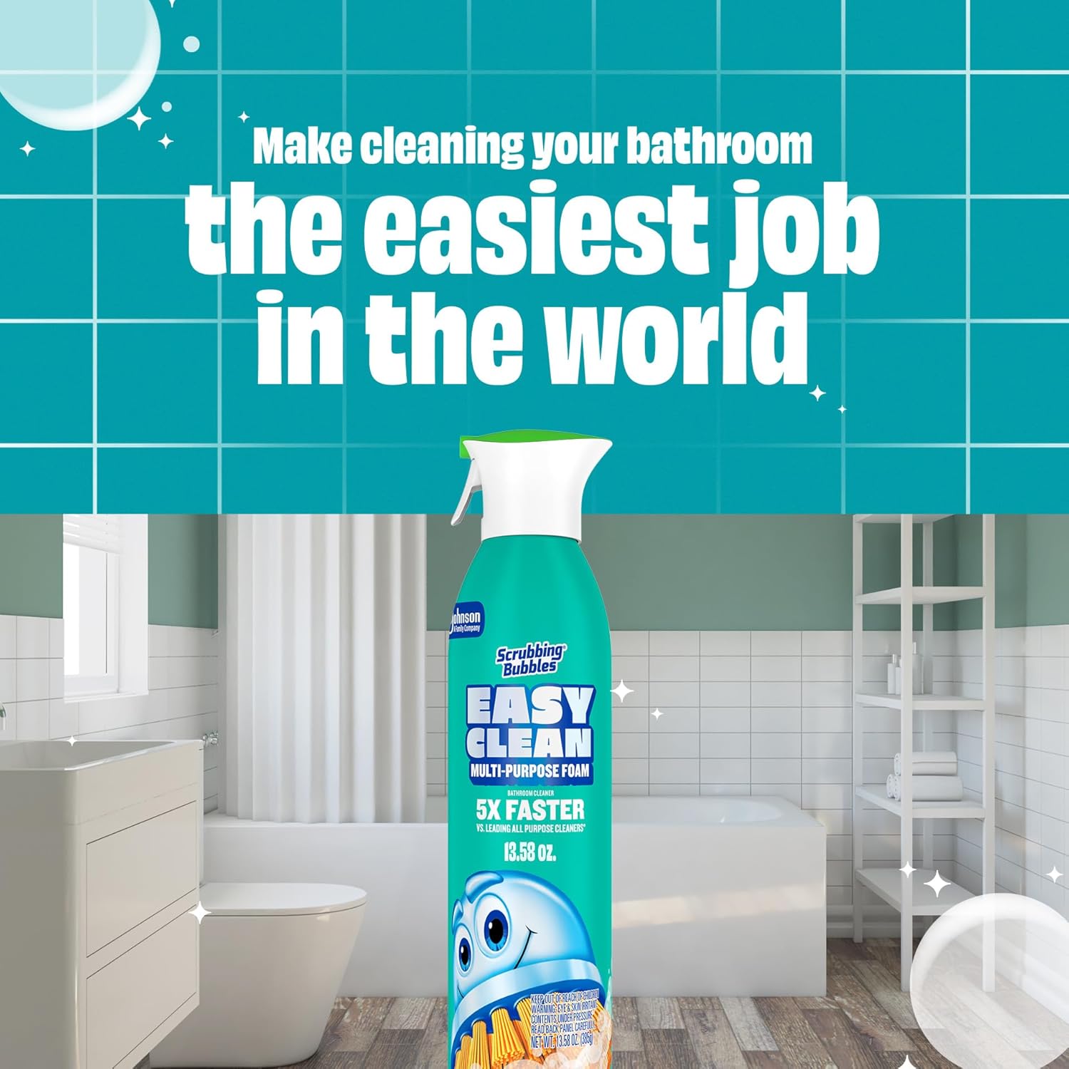 Scrubbing Bubbles Easy Clean Foaming Bathroom Cleaner 1358 Ounce Pack of 2