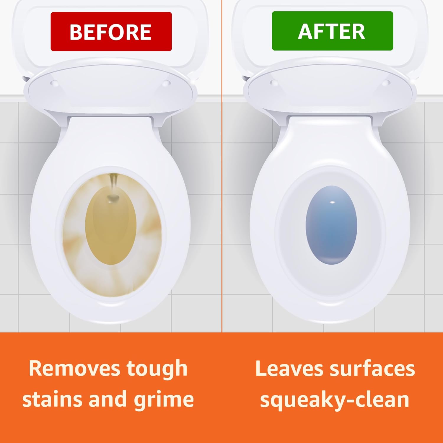 Amazon Basics Toilet Bowl Cleaner with Bleach and Fresh Scent