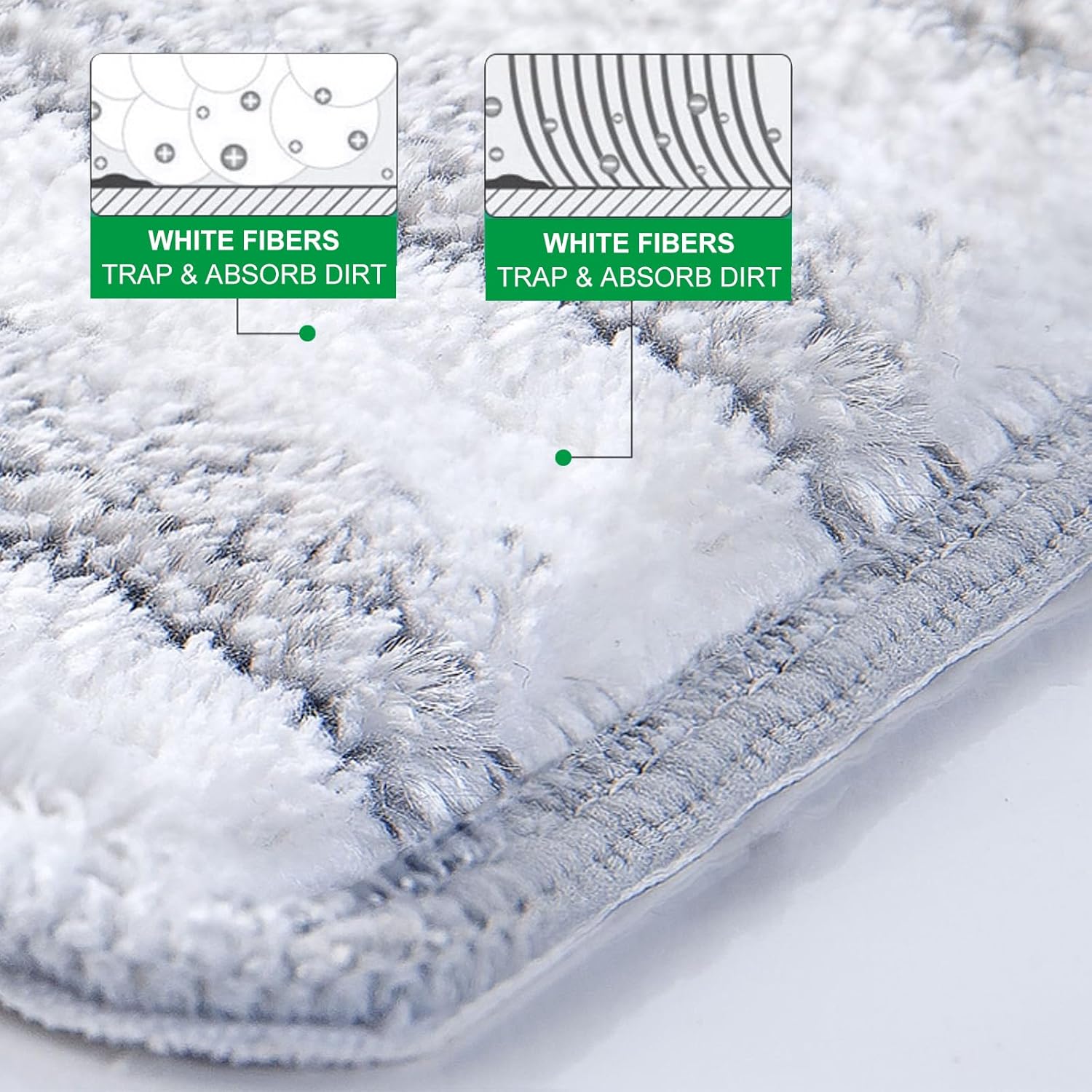 HiBaBy Microfiber Mop Pads 3 Pack - 13 x 49 Flat Mop Refill Replacement