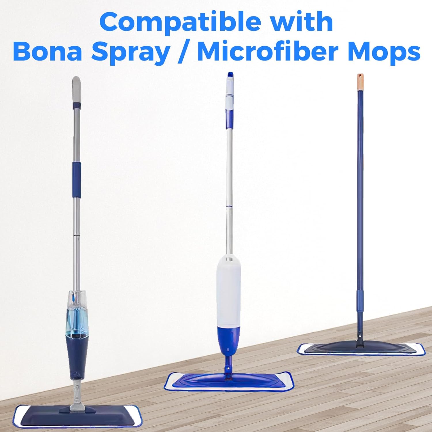 4-Pack Microfiber Mop Pads for Bona Mops Washable and Reusable