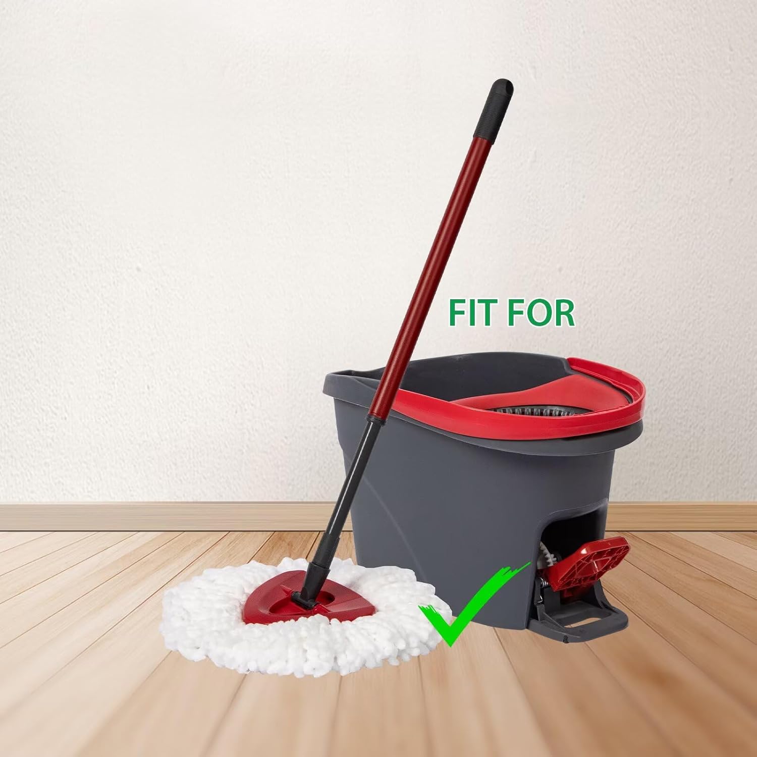4-Pack Microfiber Mop Replacement Heads for Ocedar
