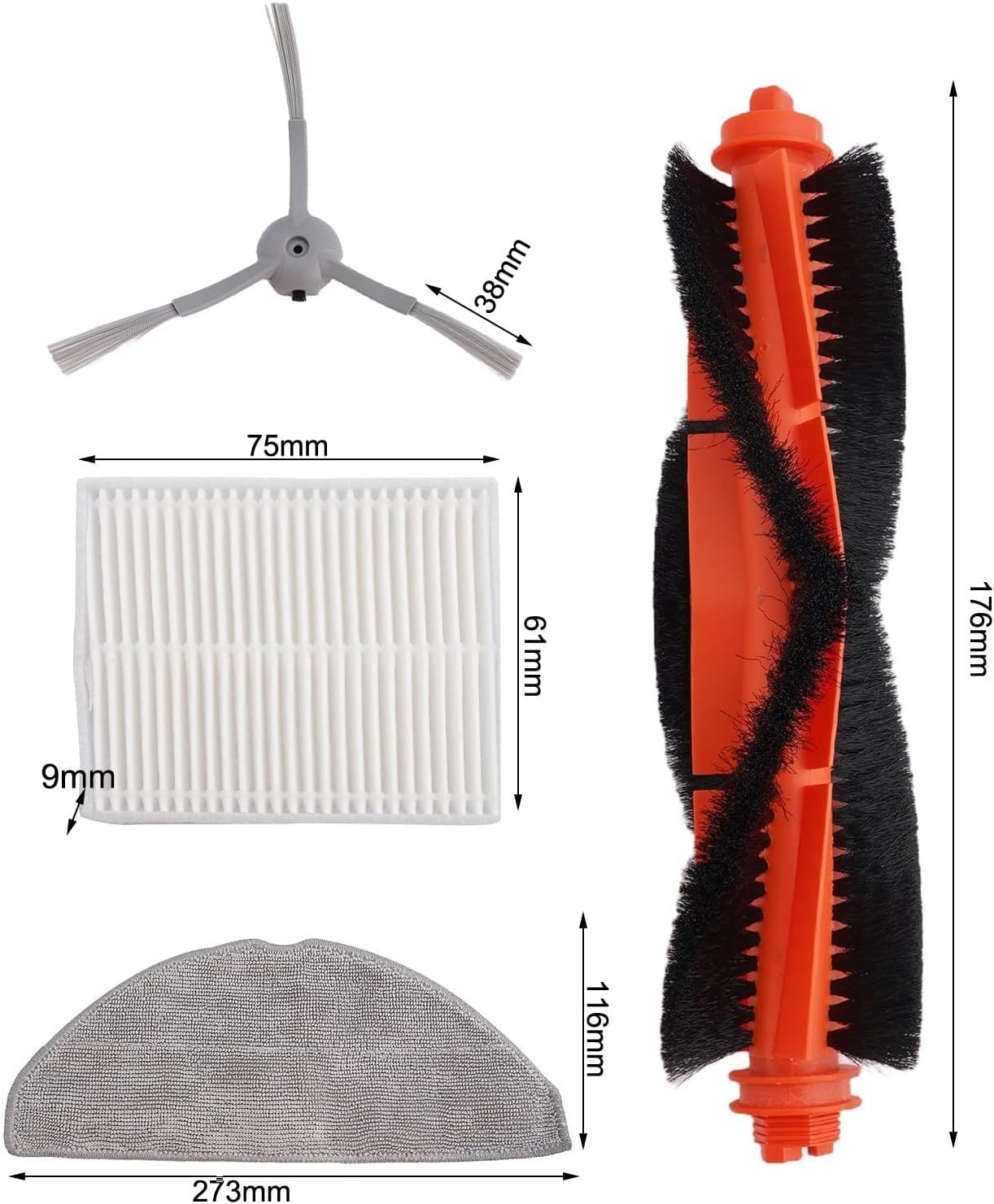 Replacement Parts Kit for Honiture V8 Pro Robot Vacuum