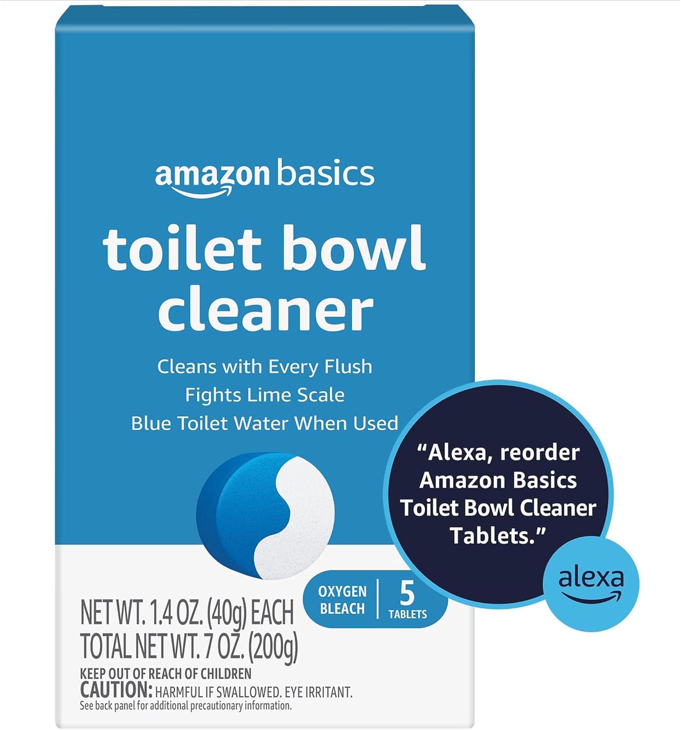 Amazon Basics Toilet Bowl Cleaner Tablets with Oxygen Bleach