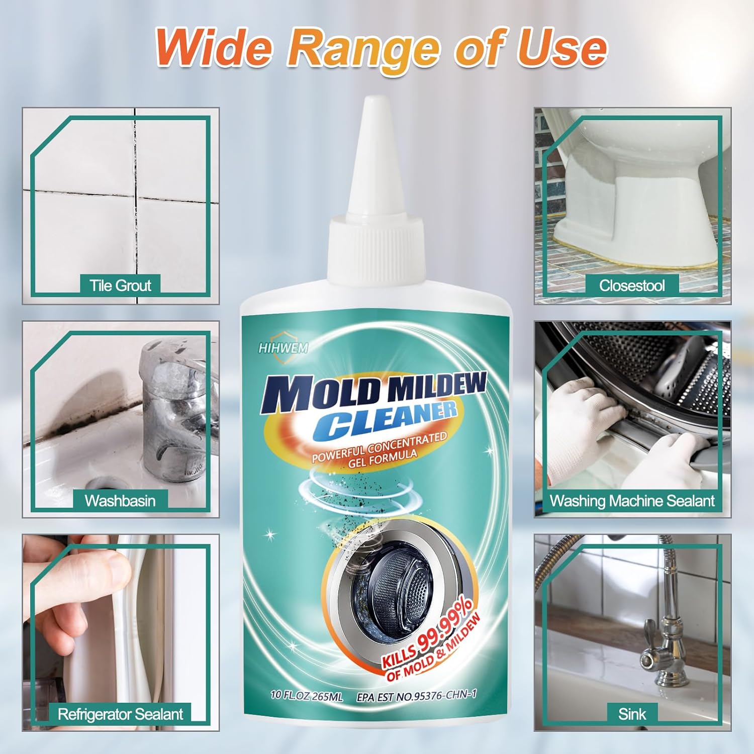 HIHWEM Mold Remover Gel 10 FL OZ 1