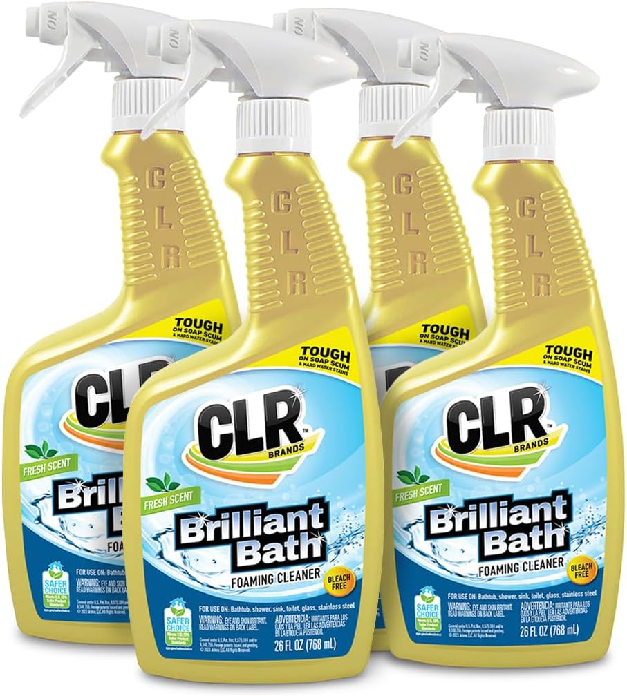 CLR Brilliant Bath Foaming Cleaner Spray 26 Ounce Pack of 4