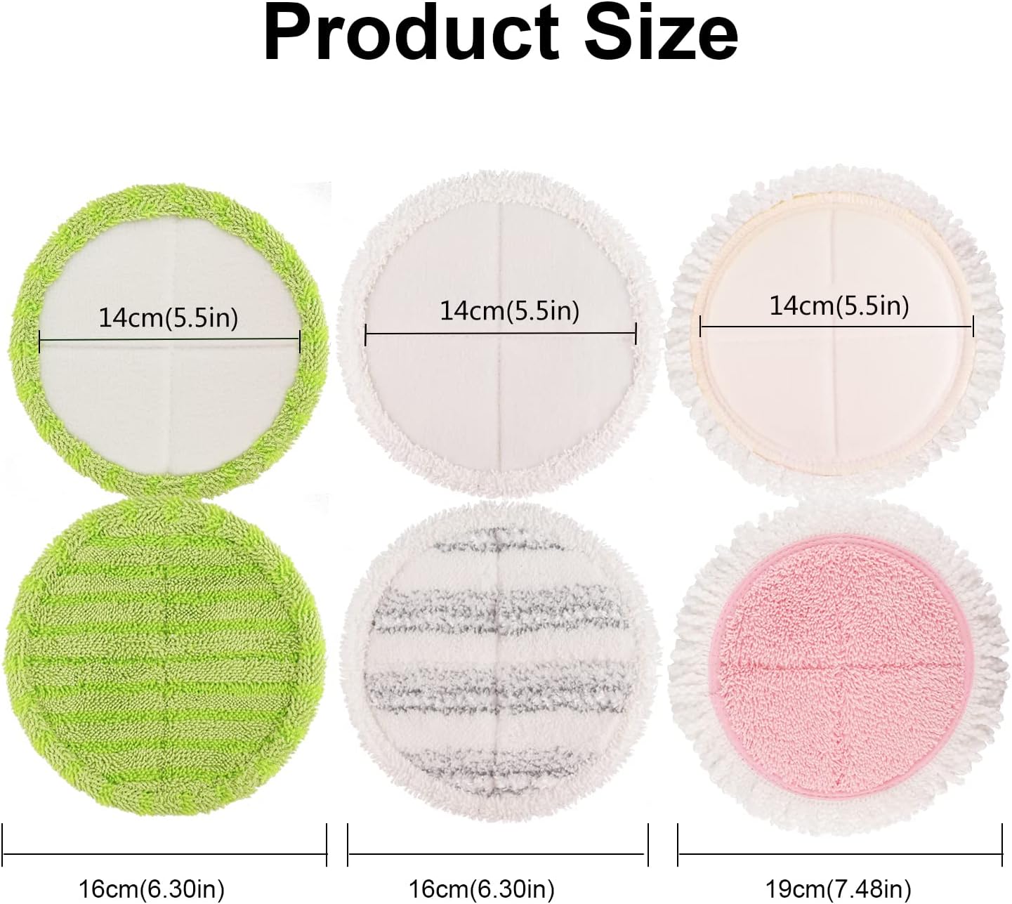 GreeSuit Electric Mop Pads 63 Inch 8 Pack Replacement