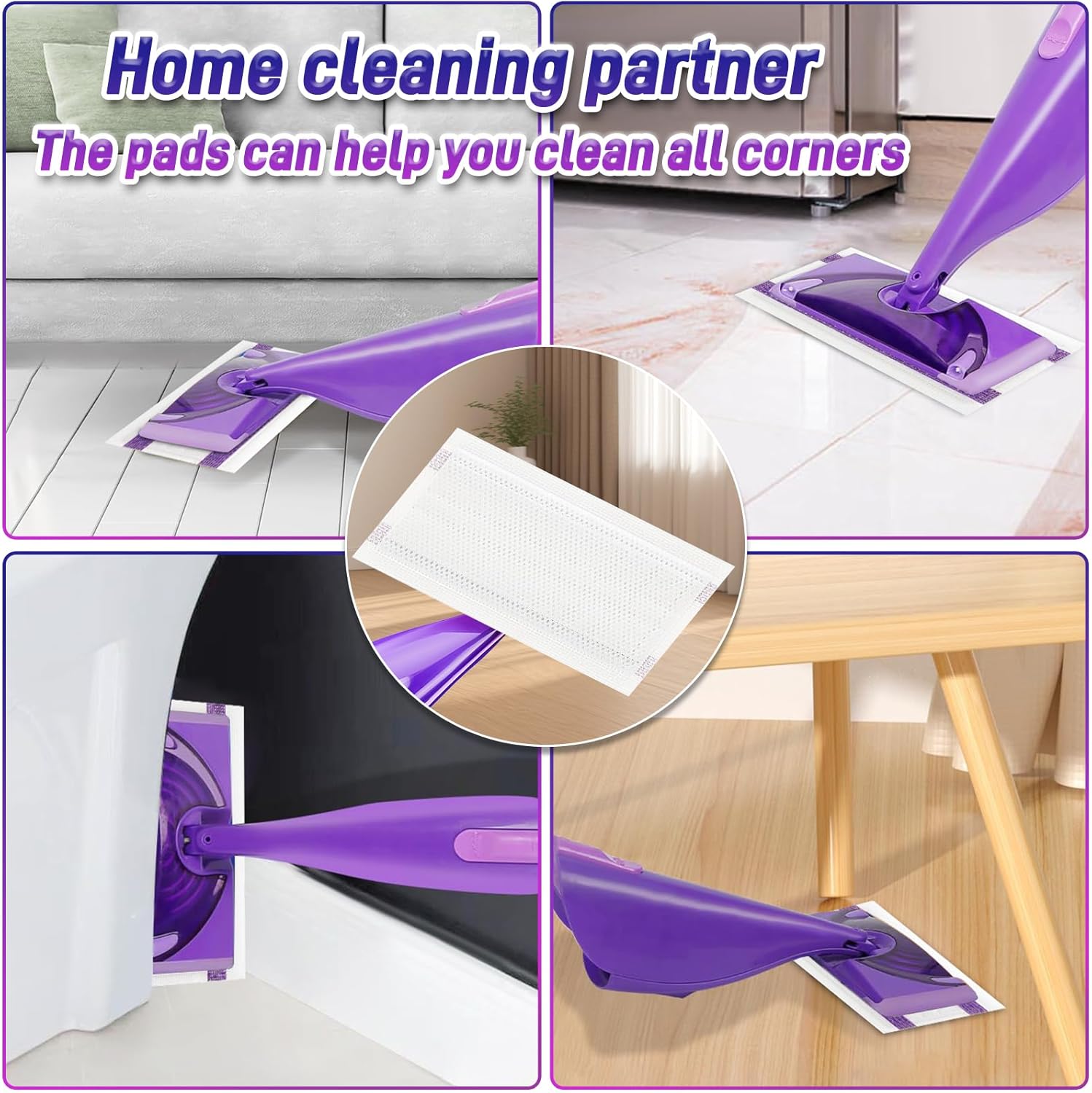 60 Pack Mopping Pad Refill for Swiffer WetJet Mop