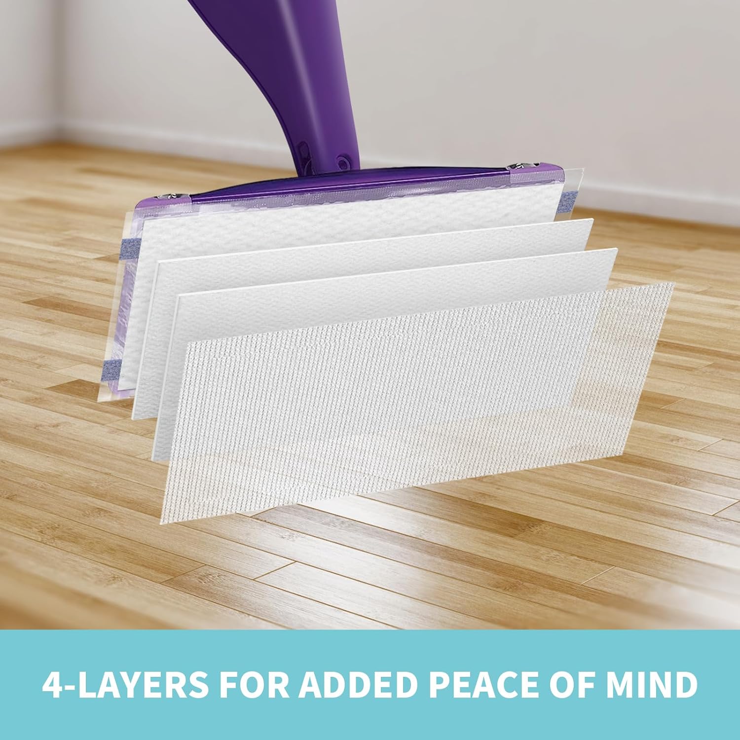 AIR U Disposable Mop Pad Refills for Swiffer Wet Jet 30 Count