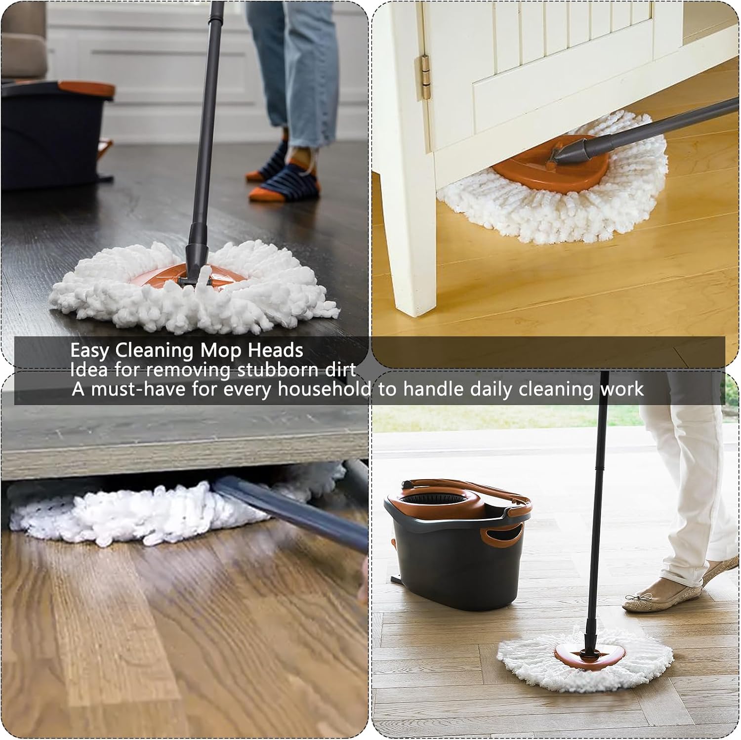 High-PQ 10Pack Microfiber Spin Mop Heads