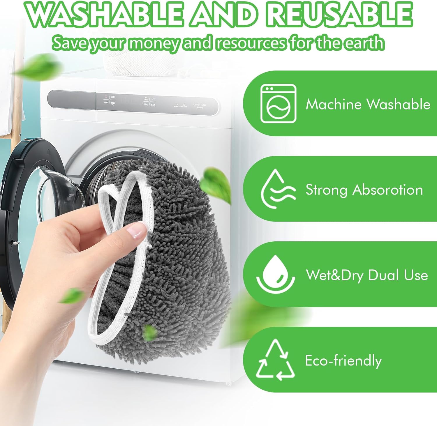 Yicotira Reusable Wet Pads Refill for Swiffer Sweeper Mop 6 Pack