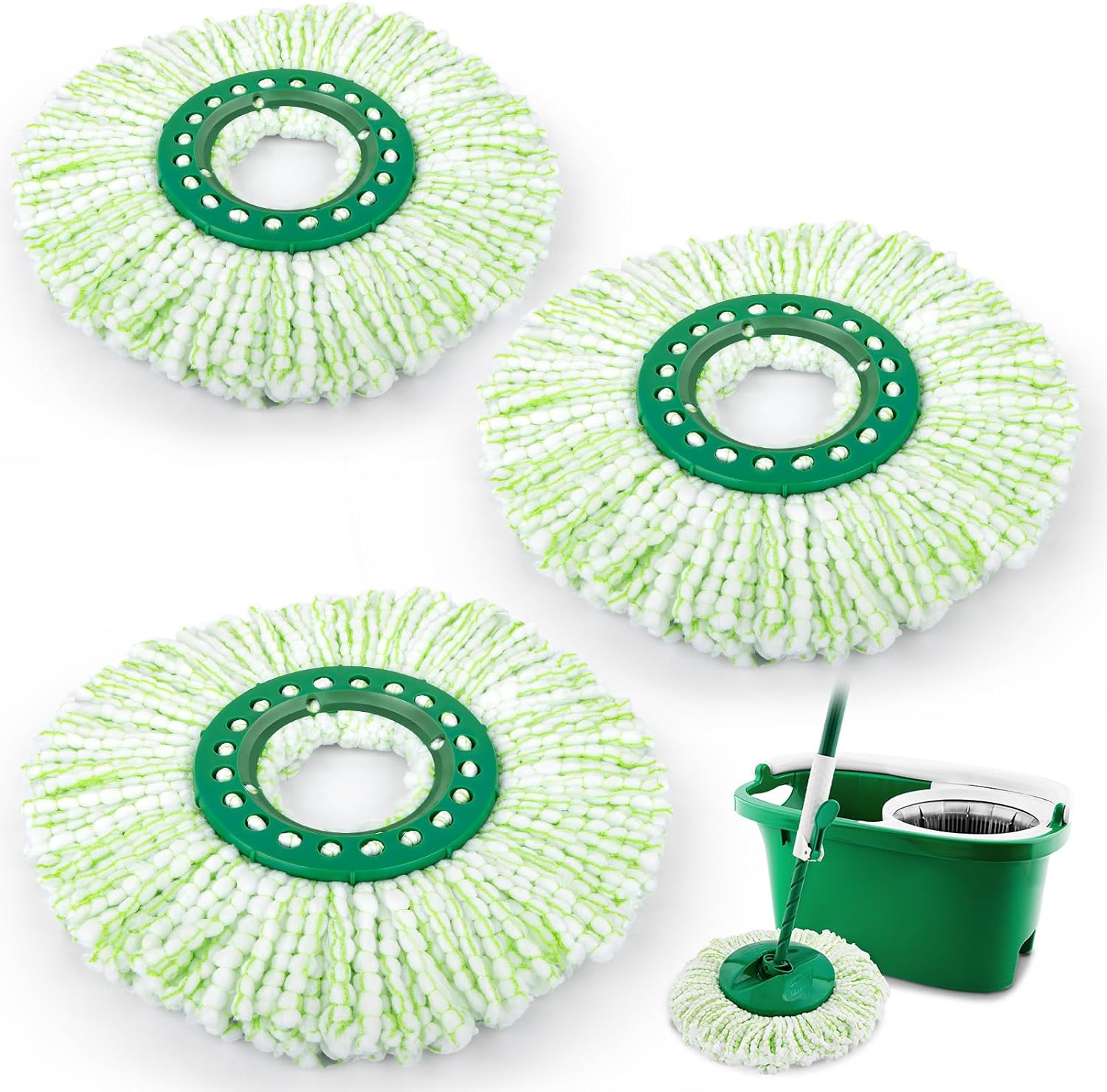 3 Pack Microfiber Mop Head Replacement for Libman Tornado 1