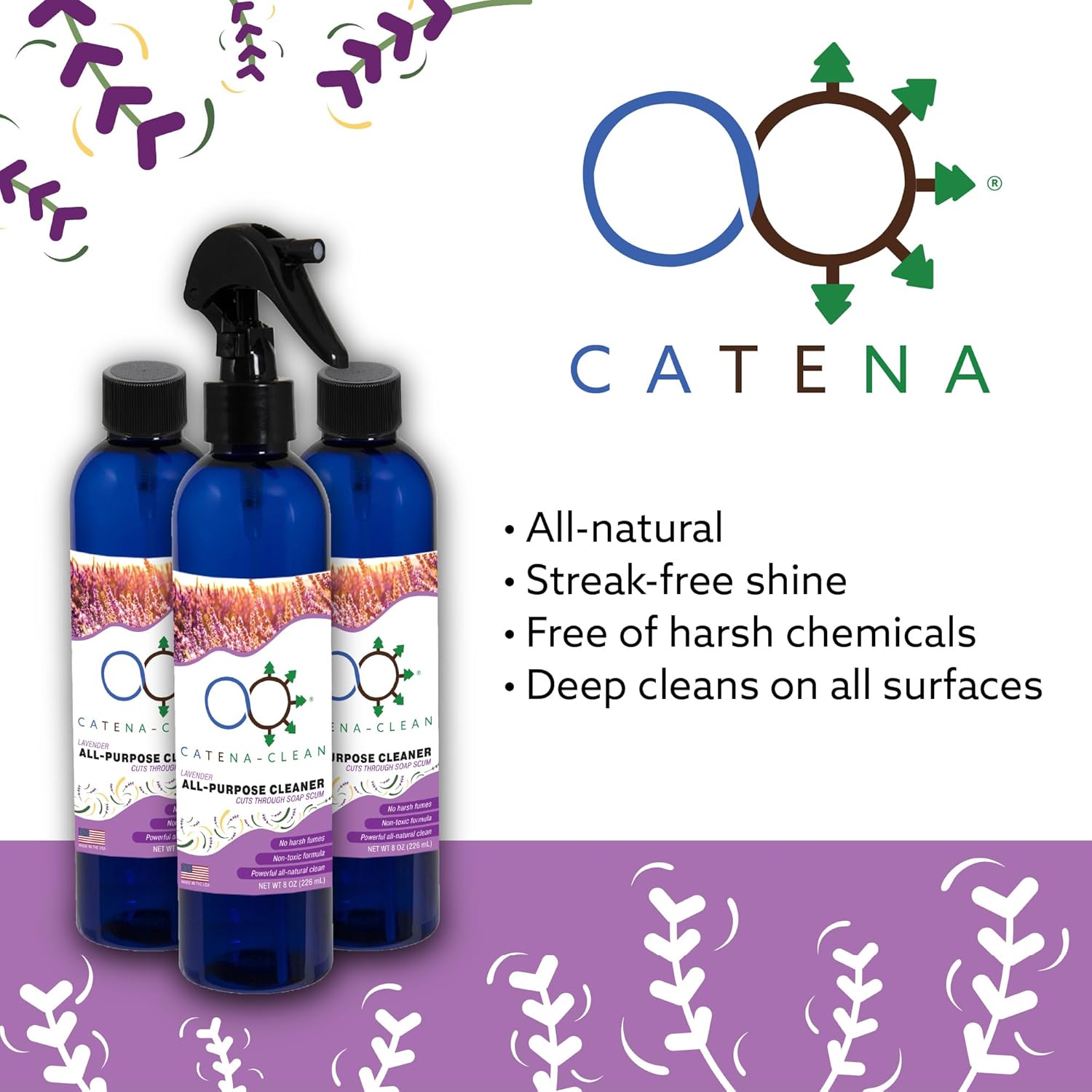 Catena Nano Natural Lavender Cleaner Pack of 3