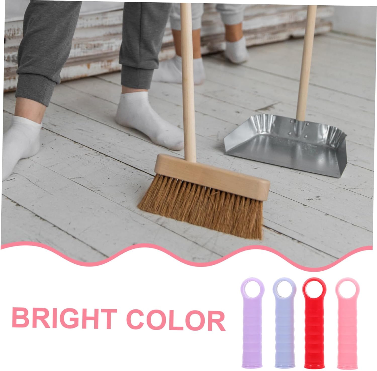 4pcs Plastic Handle Replacement for Mop and Dustpan