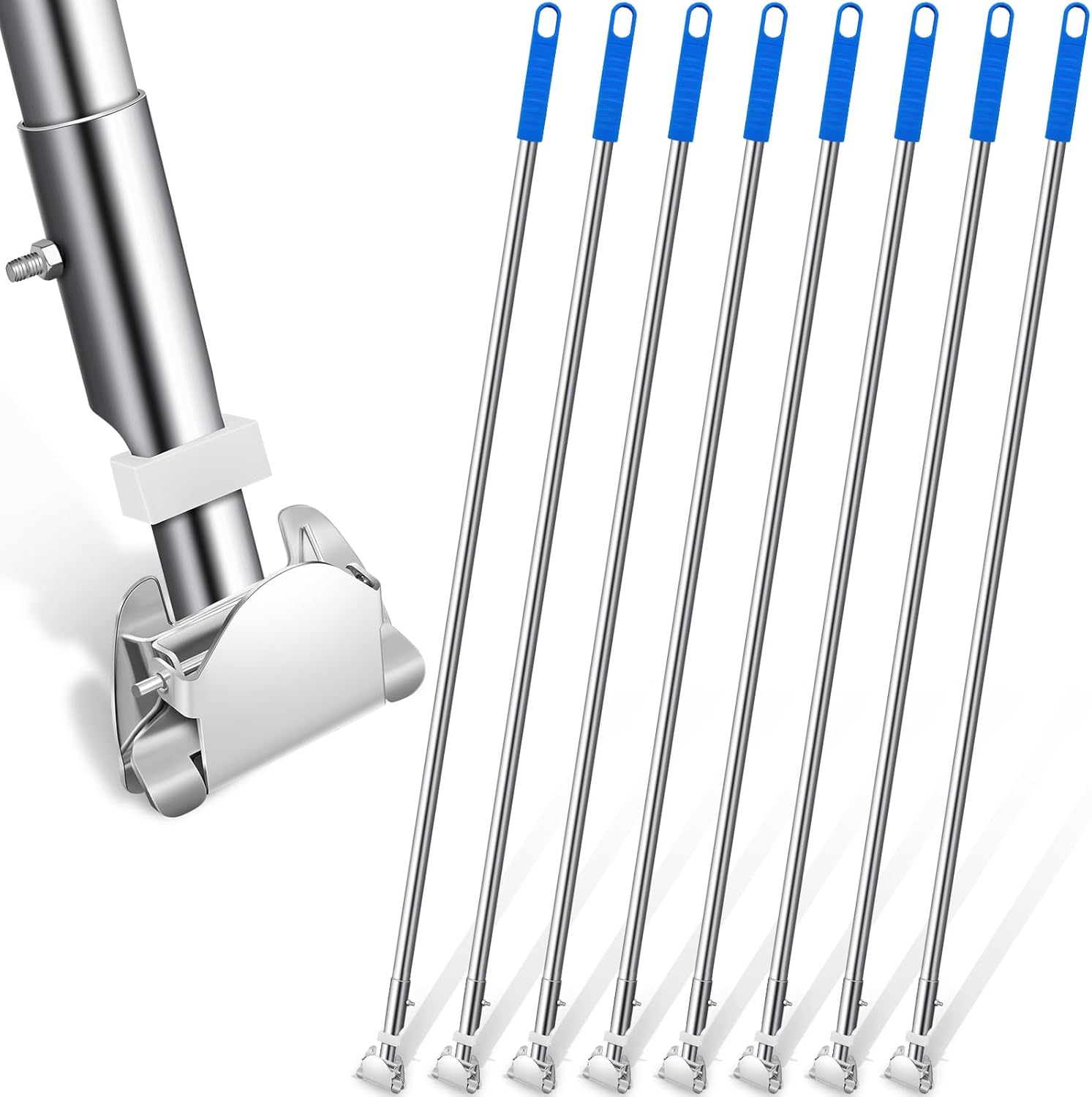 Suclain 8 Pcs Clip On Dust Mop Handle Replacement