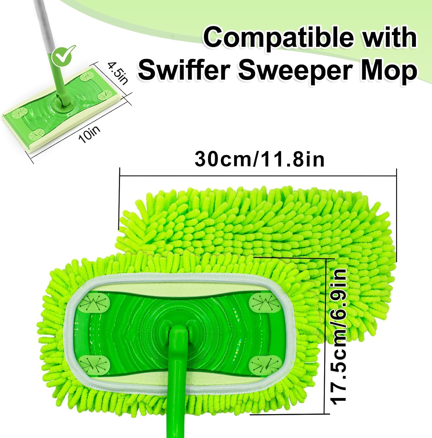 Yuunaie Reusable Mop Pads for Swiffer 4-Pack