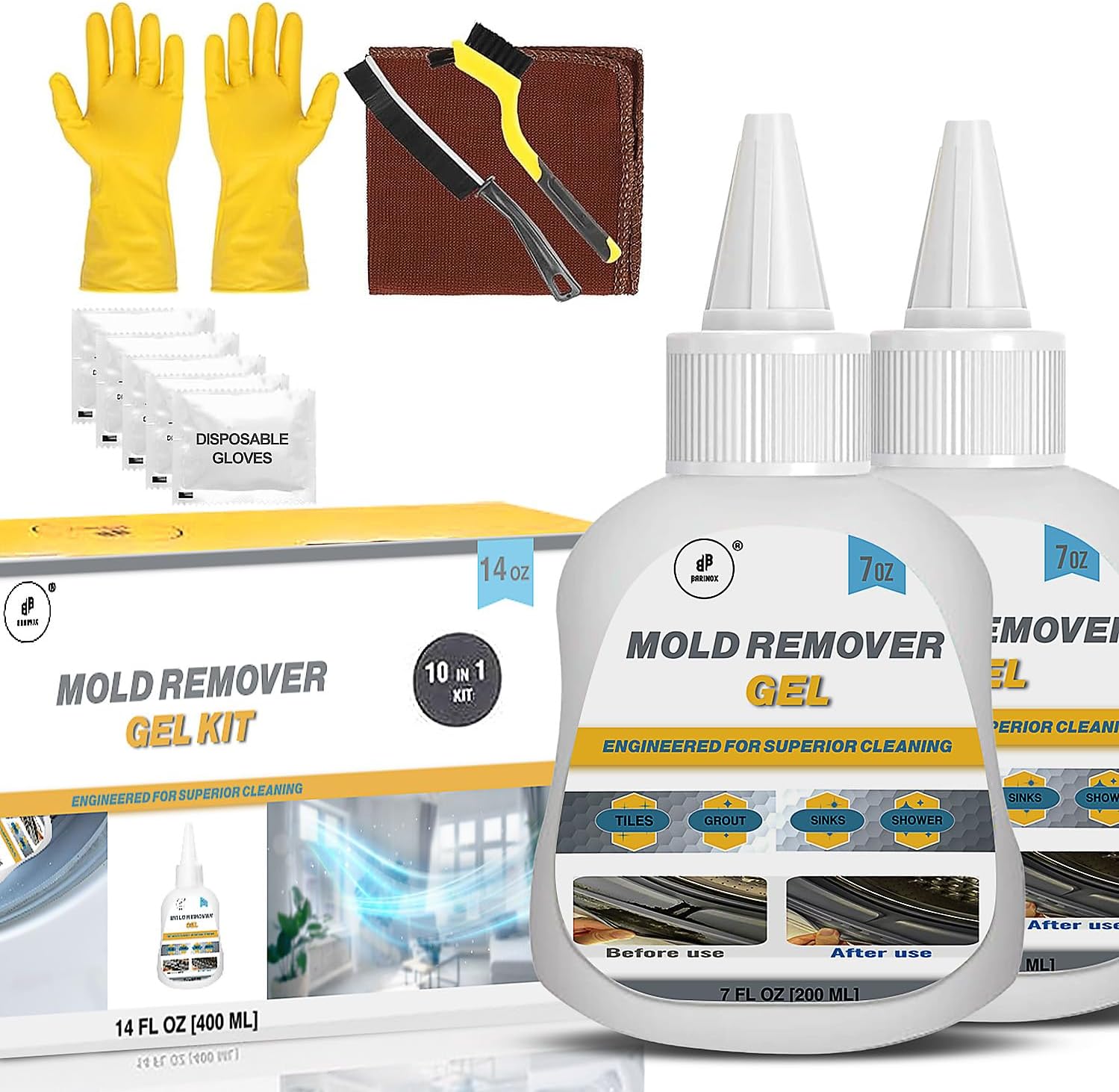 BARINOX Mold Stain Remover Gel Kit 10 in 1