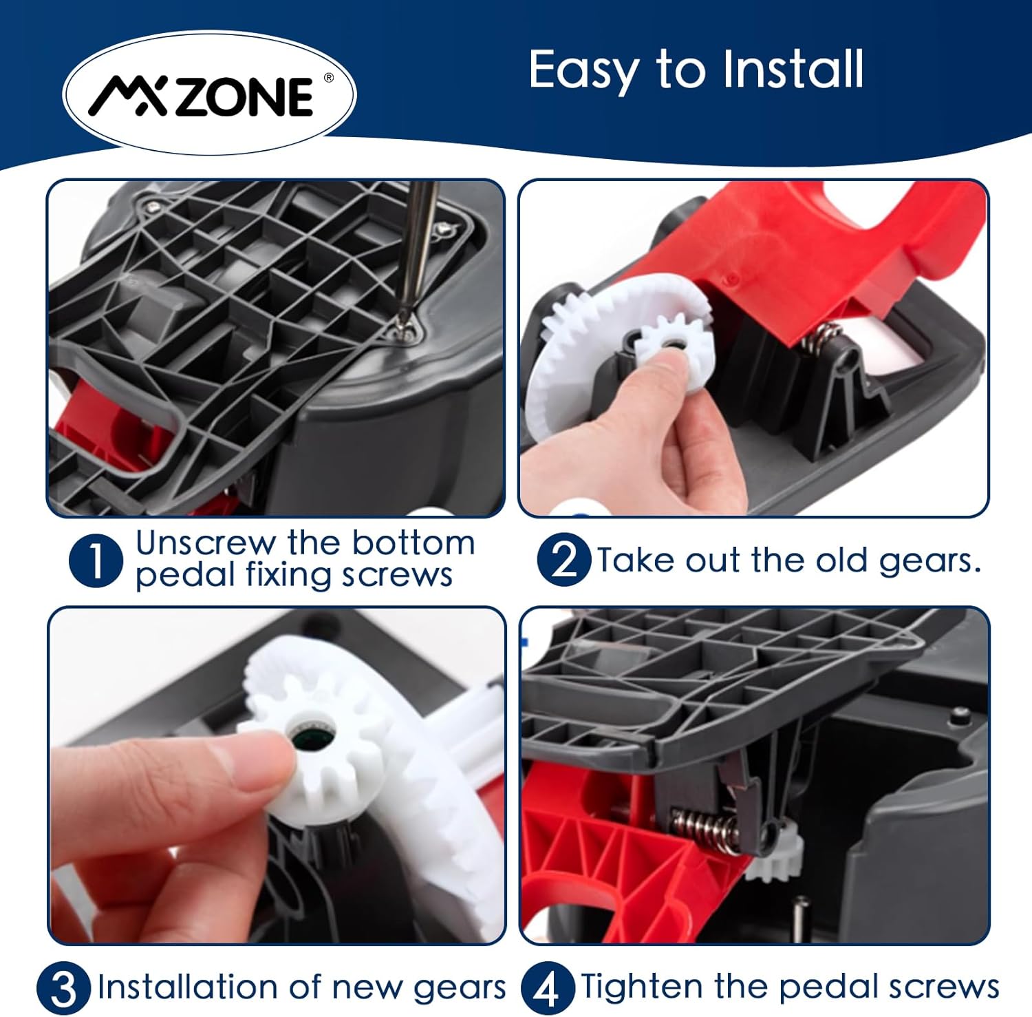 MXZONE Spin Mop Gear Replacement 2 Pack
