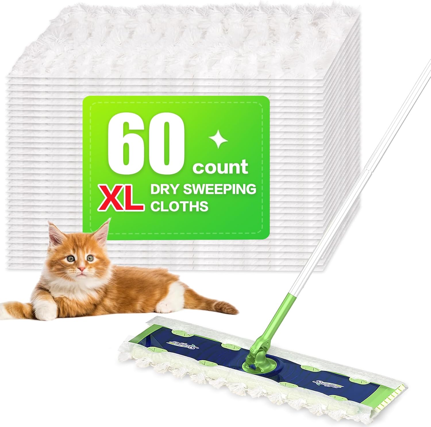 XL Heavy Duty Dry Sweeping Cloths for Swiffer Mop