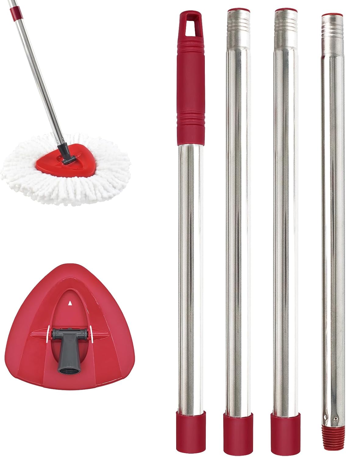 4-Section Stainless Steel Mop Handle Base for O Cedar