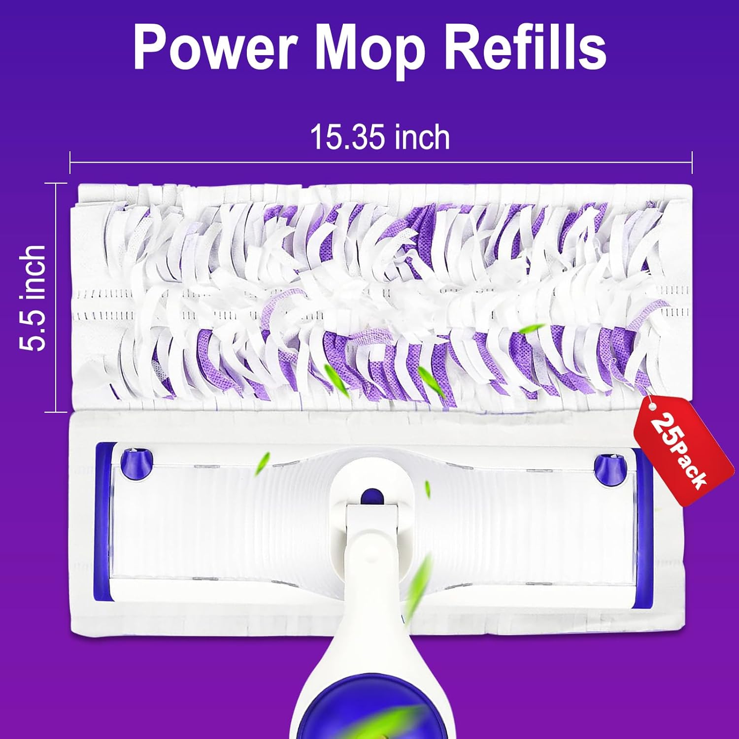 Cafonil Power Mop Pads Refills 25 PCS Multi-Surface