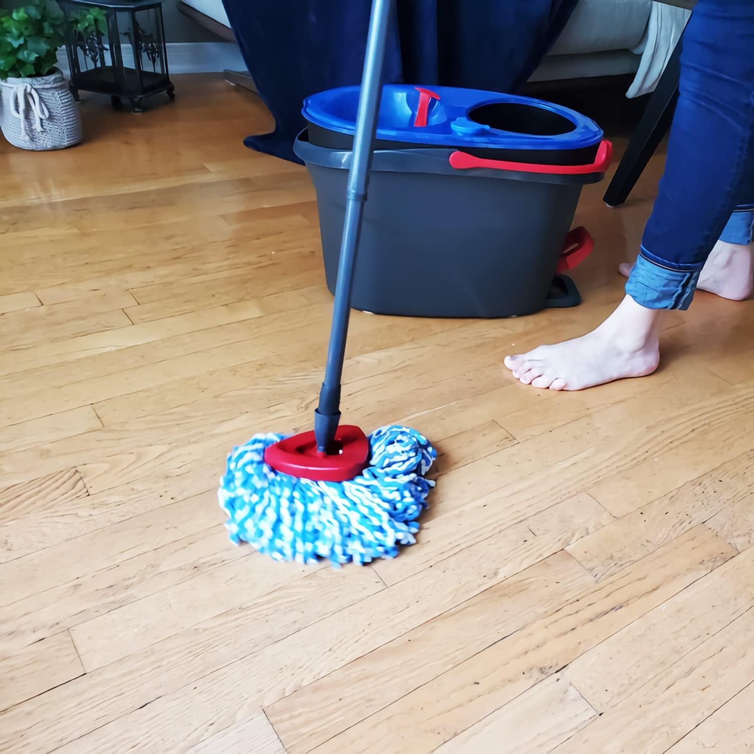 4 Pack Spin Mop Refills Microfiber Replacement Heads for 2-Tank System