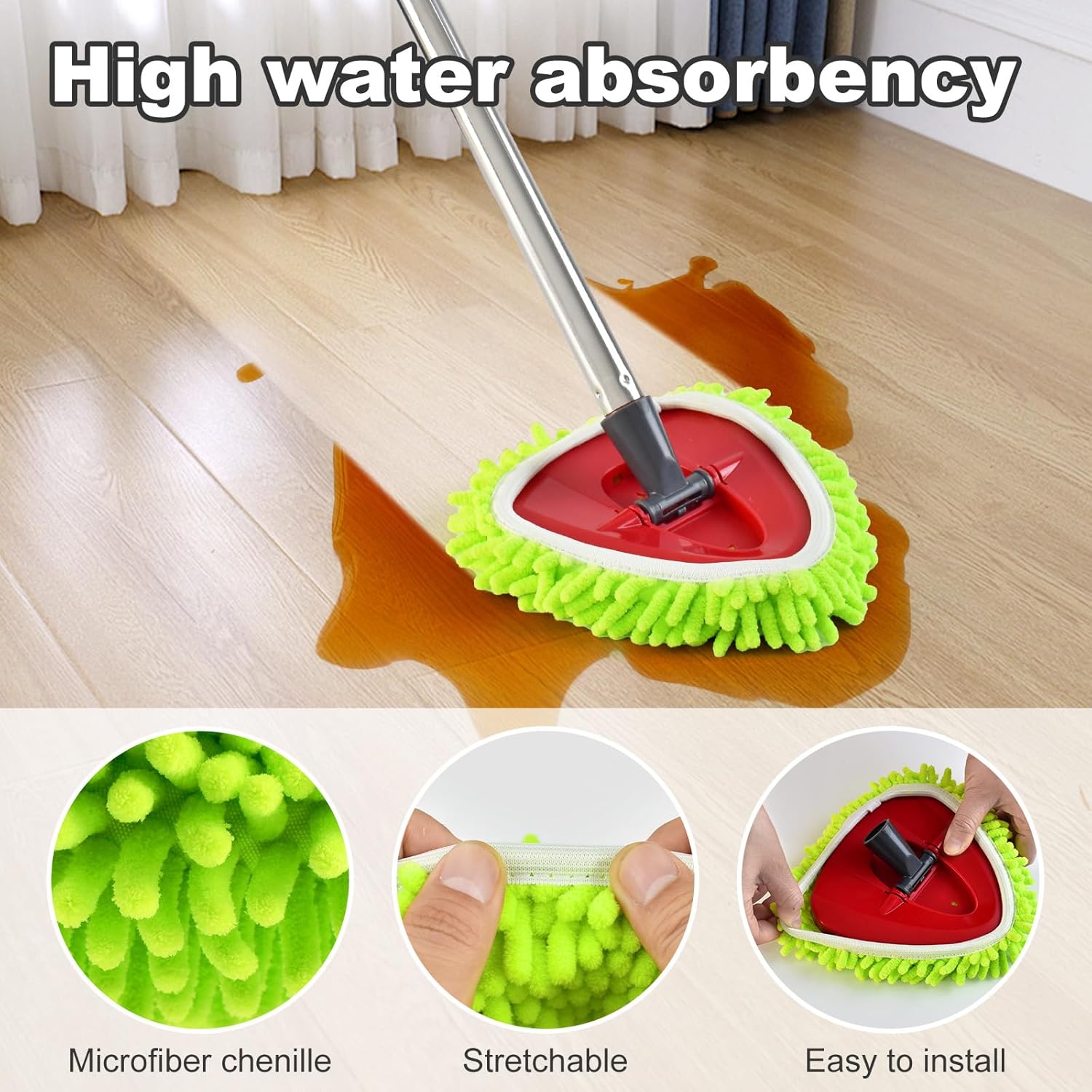 DLAIMI Spin Mop Replacement Heads for Ocedar EasyWring