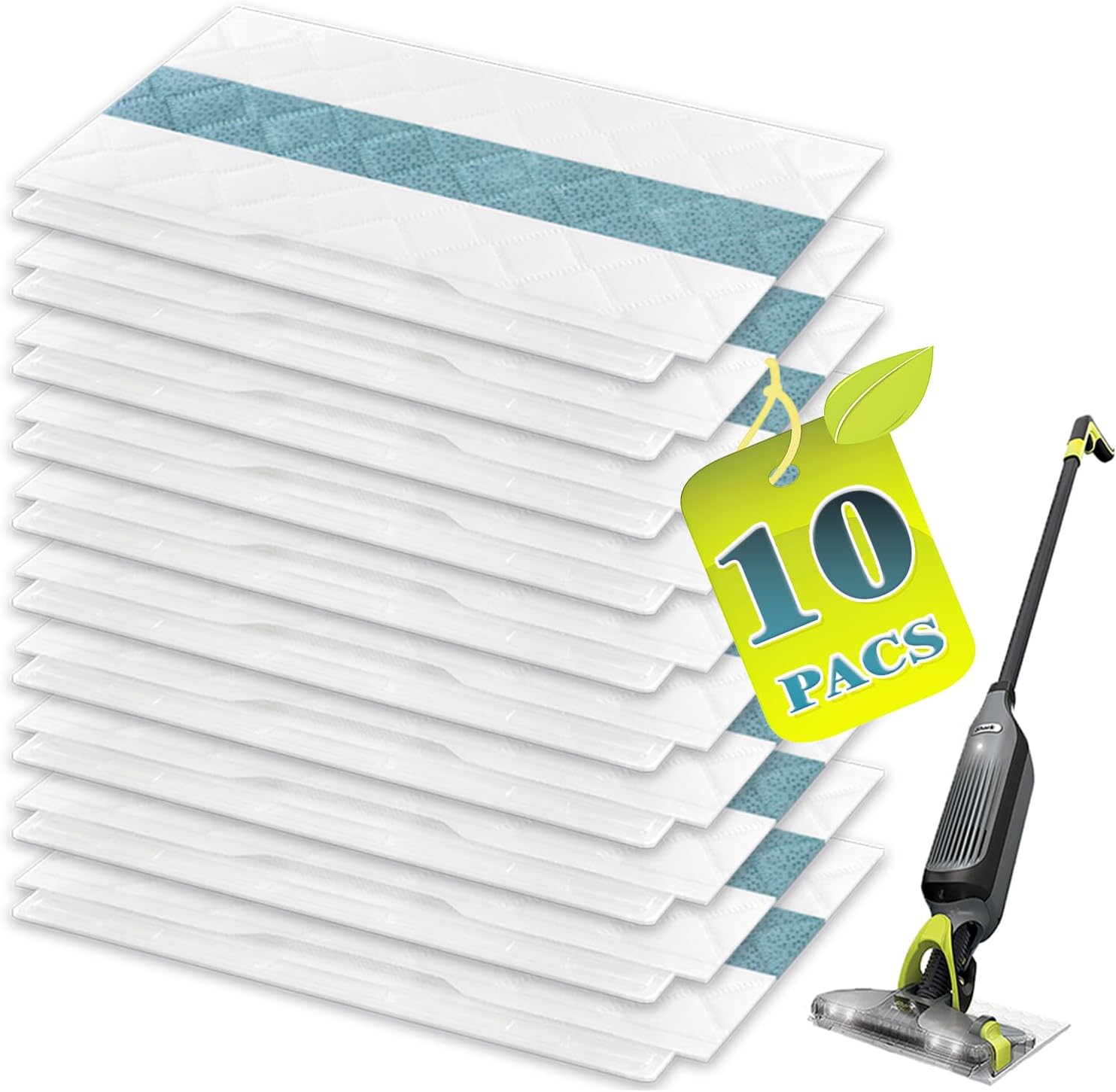 KVLZ Disposable Hard Floor Pad Refills 10 Pack