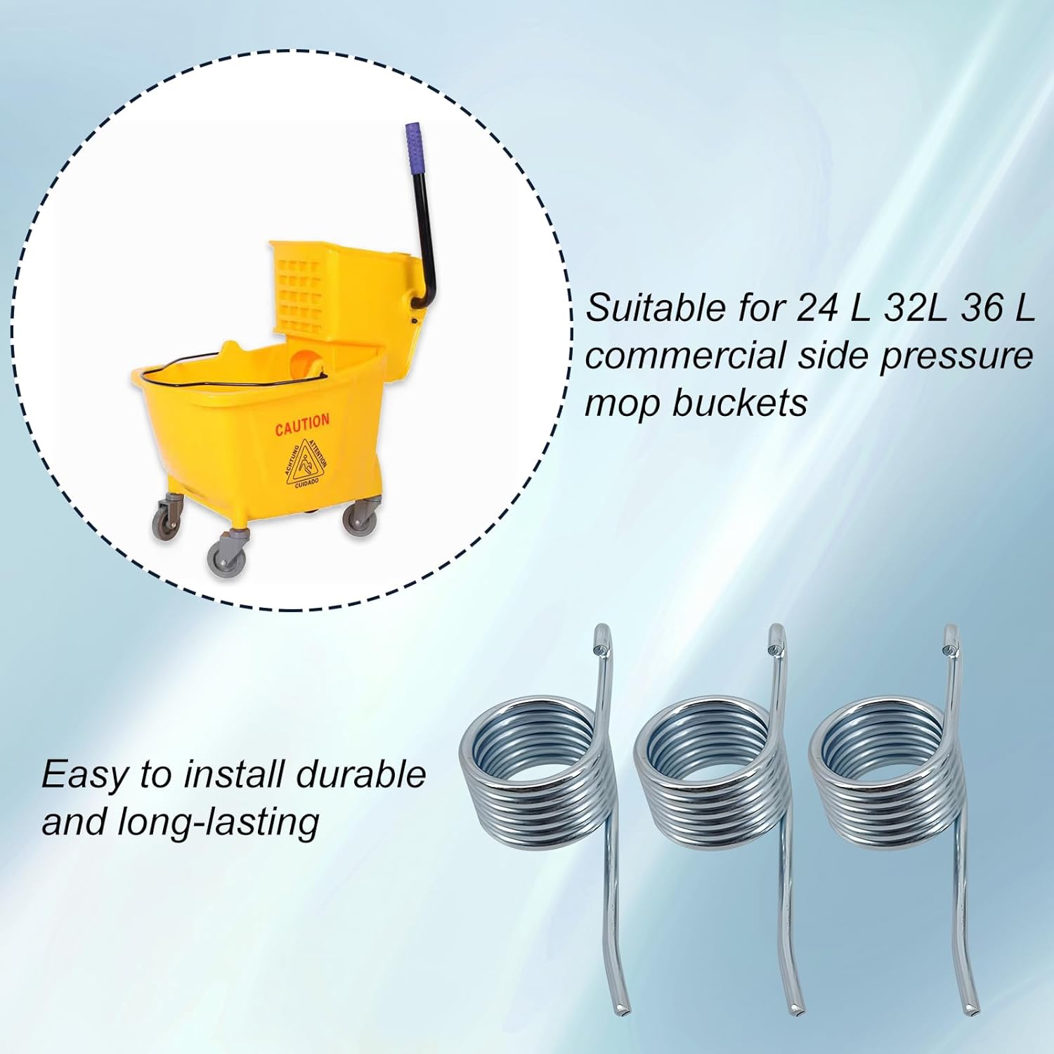 Commercial Mop Bucket Torsion Spring 3 Pack Replacement