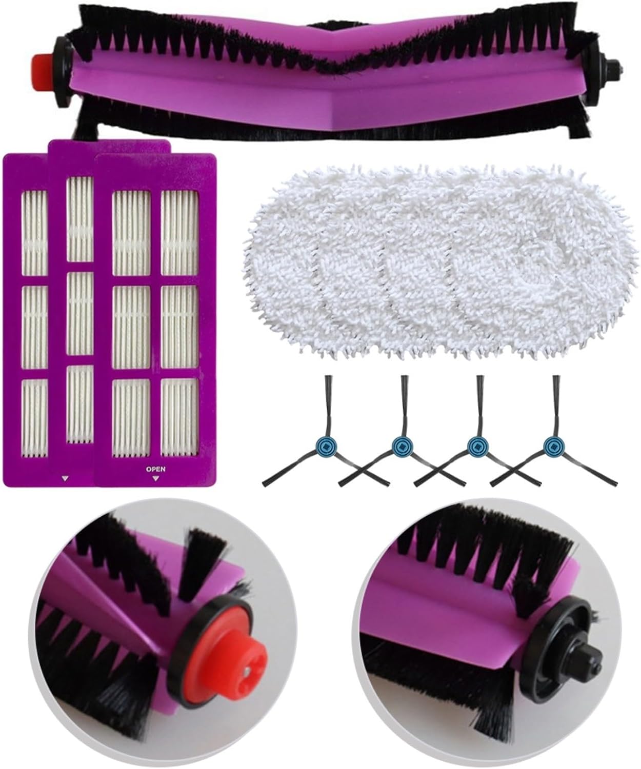 12 Replacement Parts for Eureka J15 Pro Ultra Robot Vacuum Kit 1