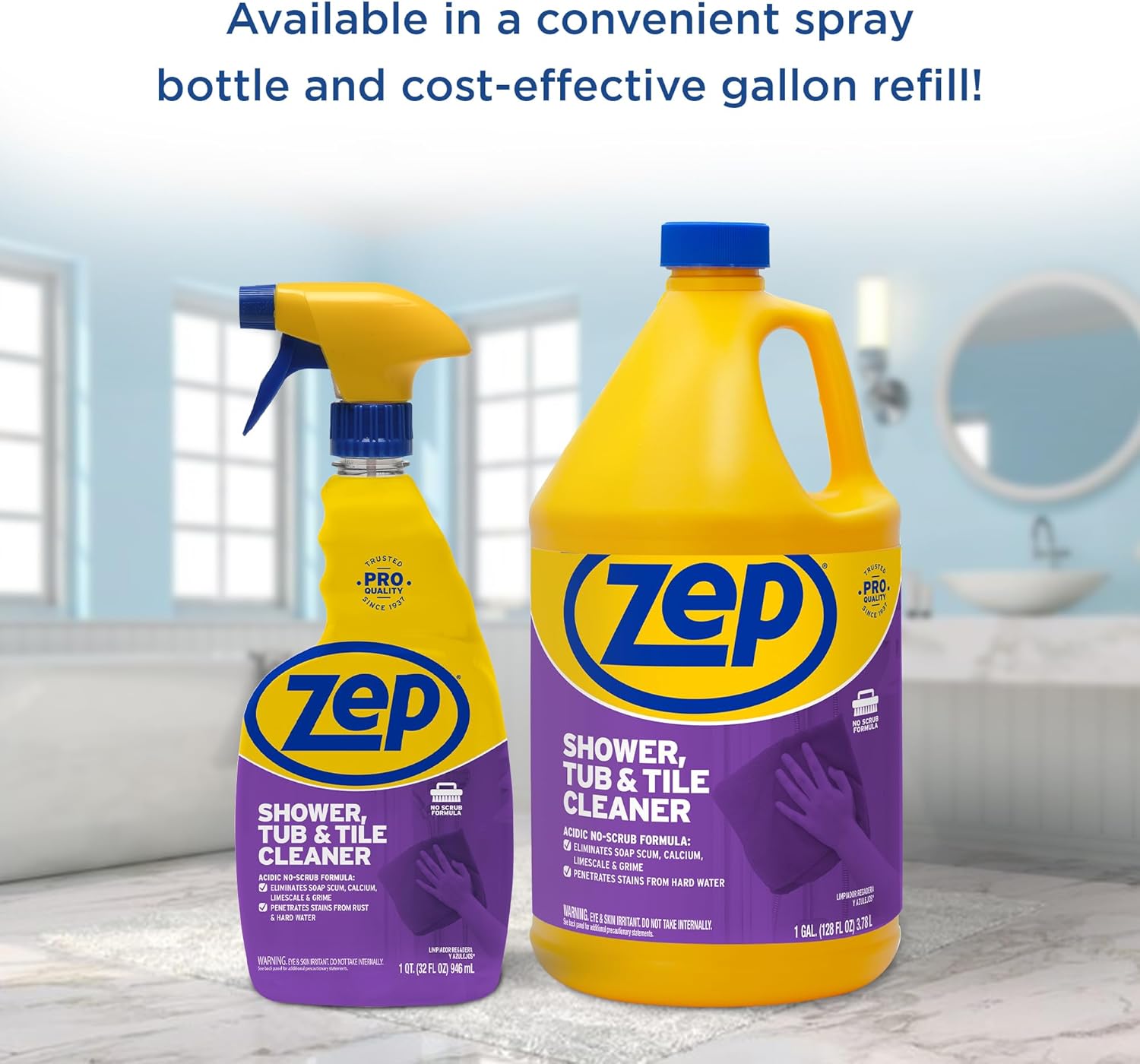Zep 32 oz Tub Tile Cleaner Case of 4 No Scrub Formula