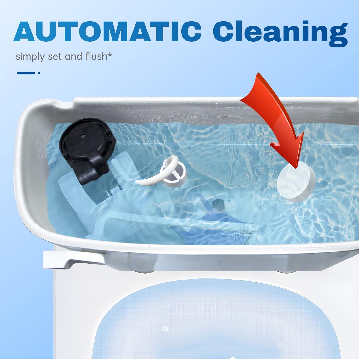 Vacplus Toilet Cleaner Tablets 20 Pack Automatic Cleaners with Bleach