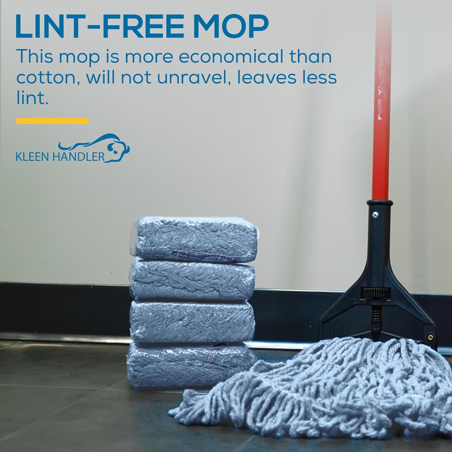 KLEEN HANDLER Heavy Duty Mop Head Refill Pack of 6 1