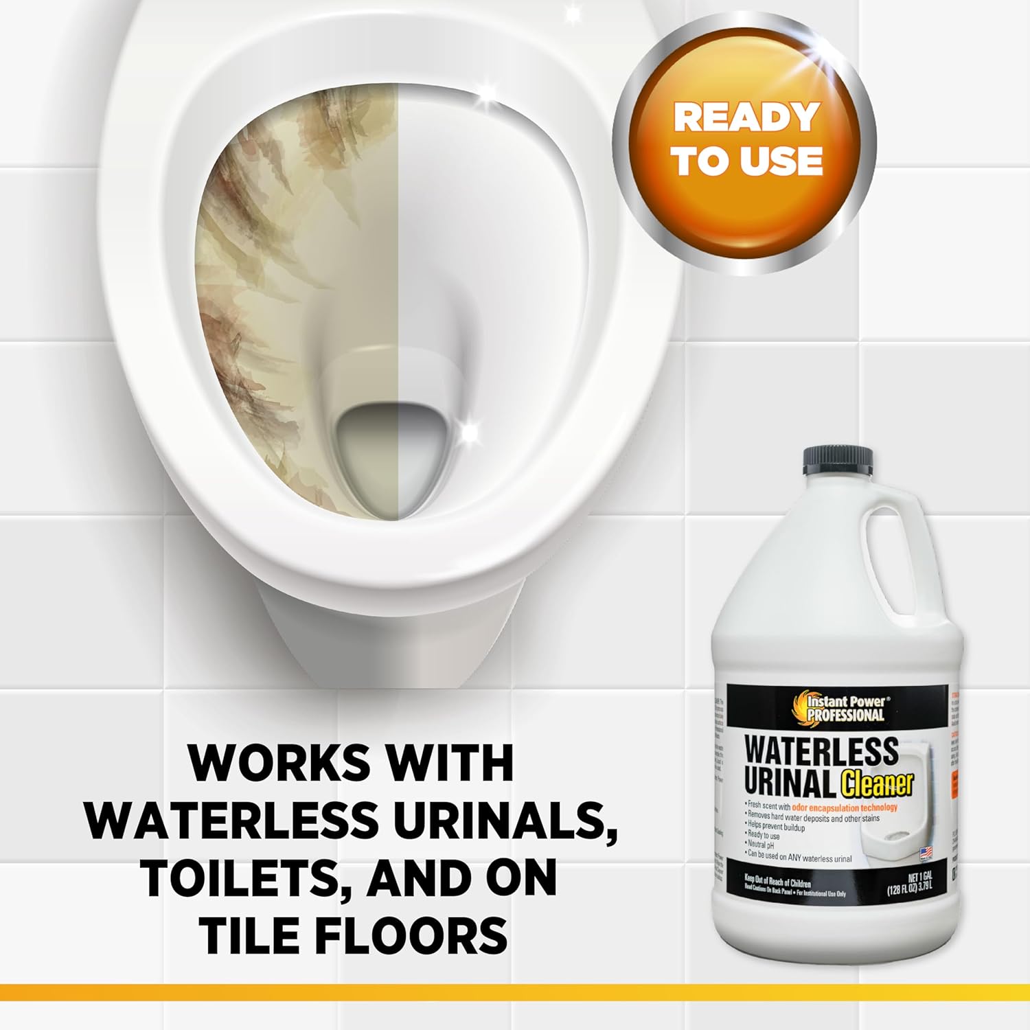 Instant Power Professional Waterless Urinal Cleaner - 1 Gallon