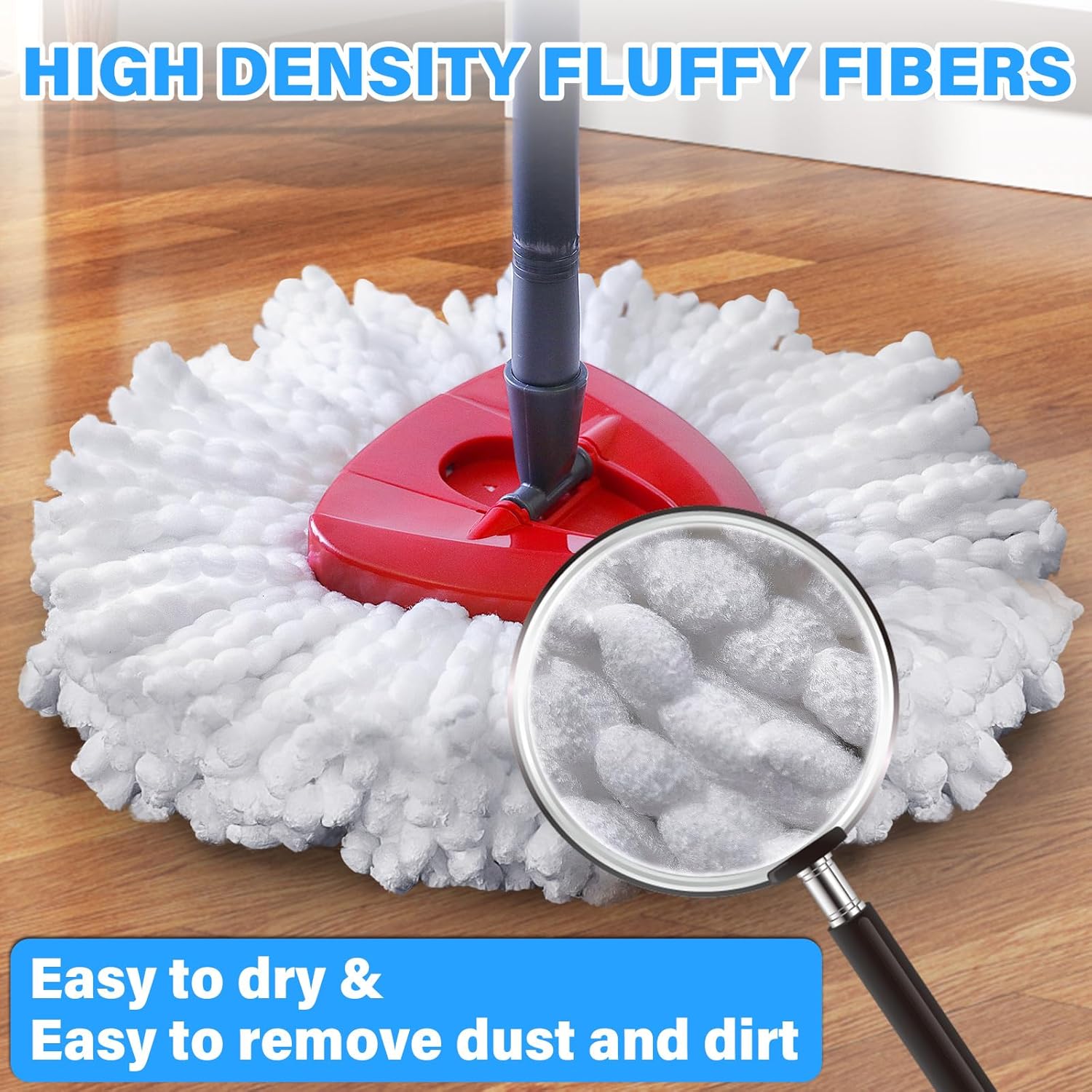 TATAANTY Spin Mop Replacement Heads 6 Pack