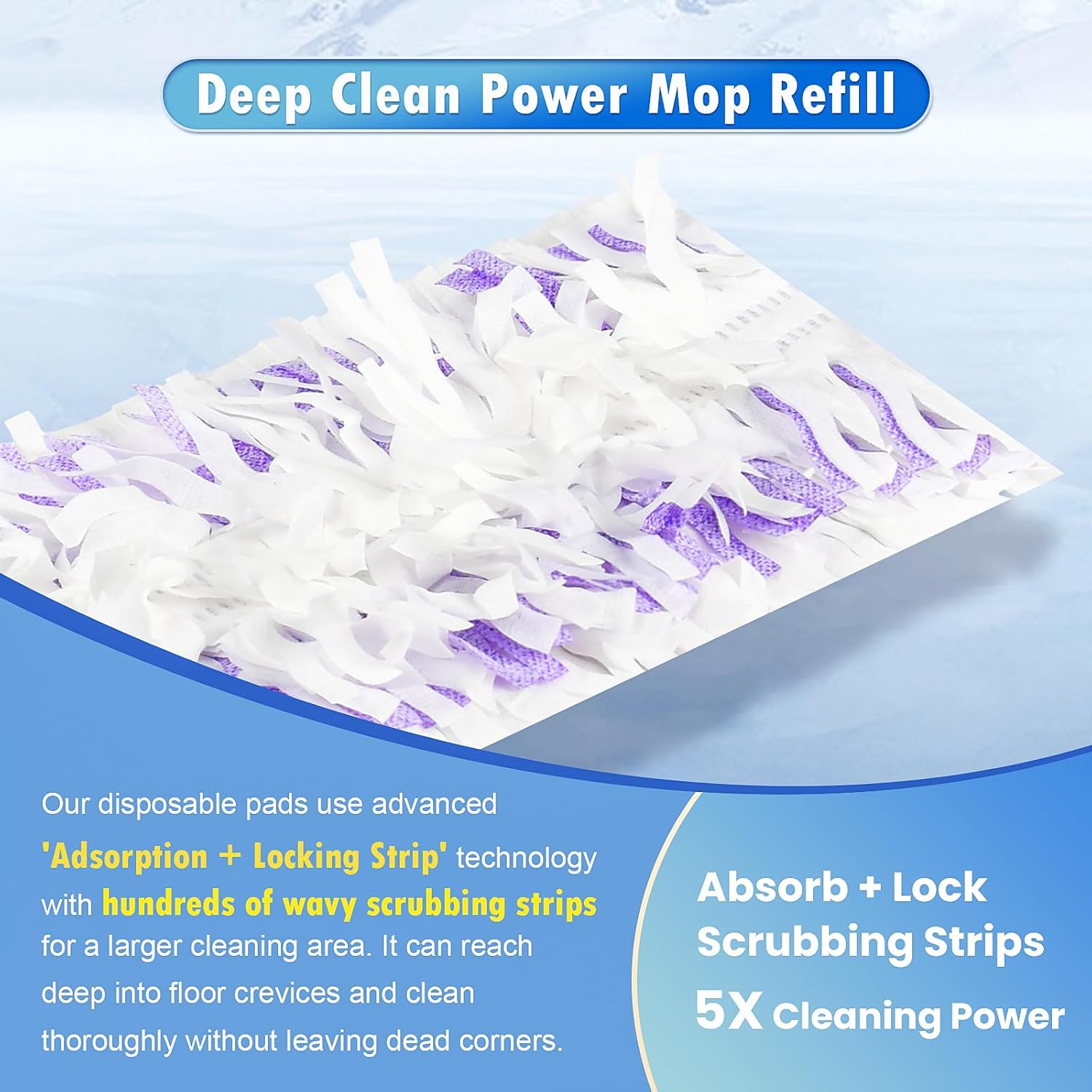 Bisenkud 40 Count Power Mop Pad Refills