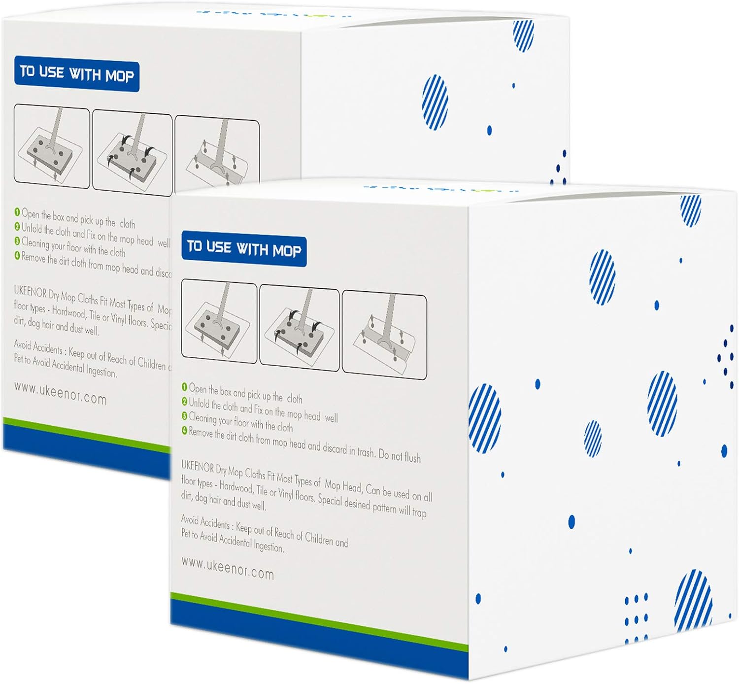 UKEENOR Dry Mop Refills - 160 Count Electrostatic Dusting Cloths