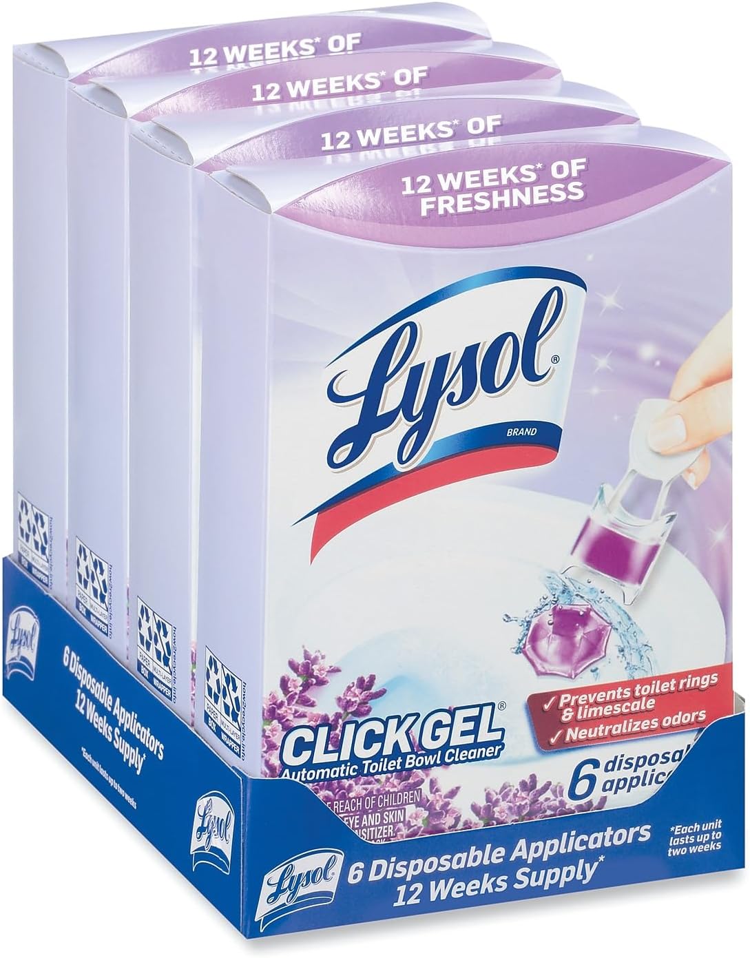 Lysol Click Gel Toilet Bowl Cleaner 6 Applicators