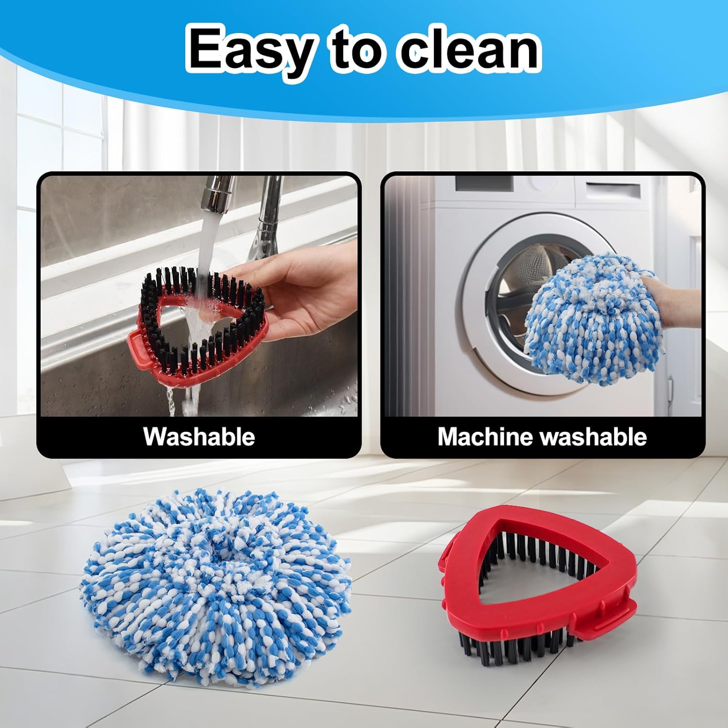 Heuihm Spin Mop Replacement Set for Ocedar Rinseclean 2 Tank System