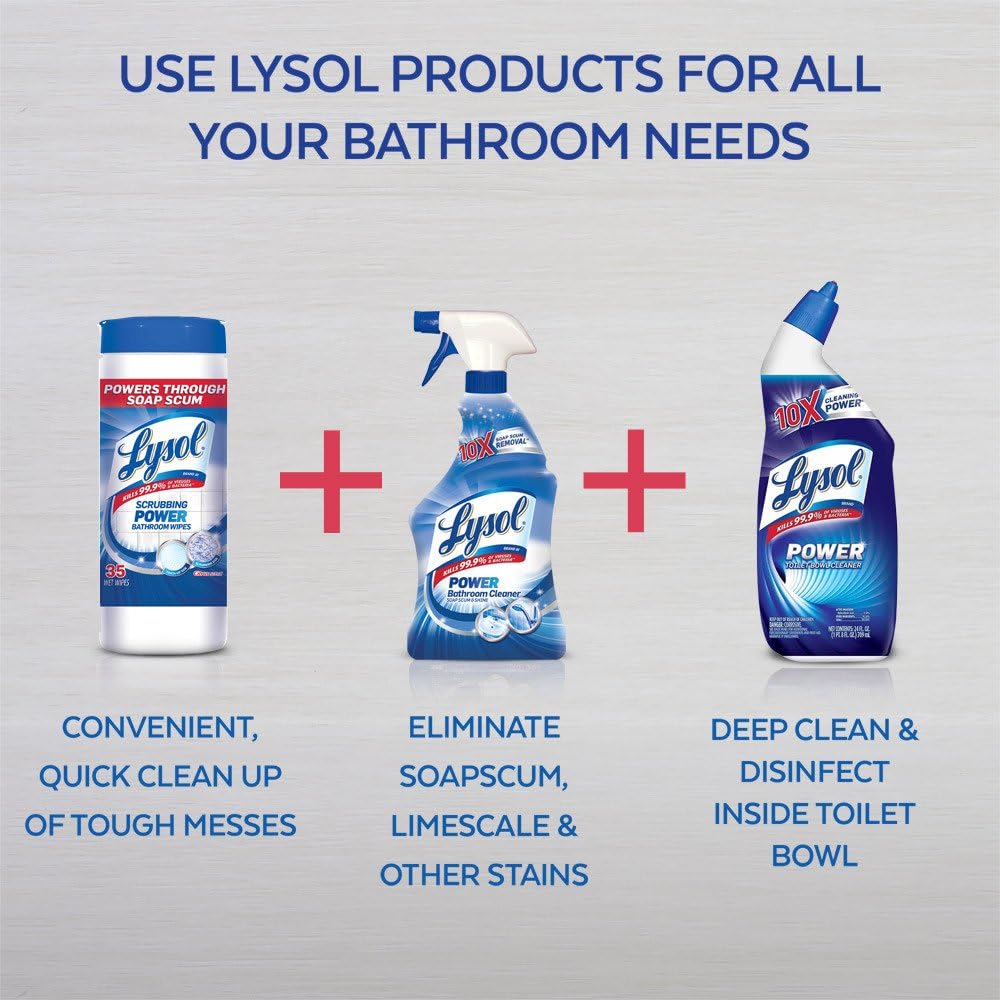 Lysol Power Foaming Cleaner for Bathrooms 22oz Pack of 6