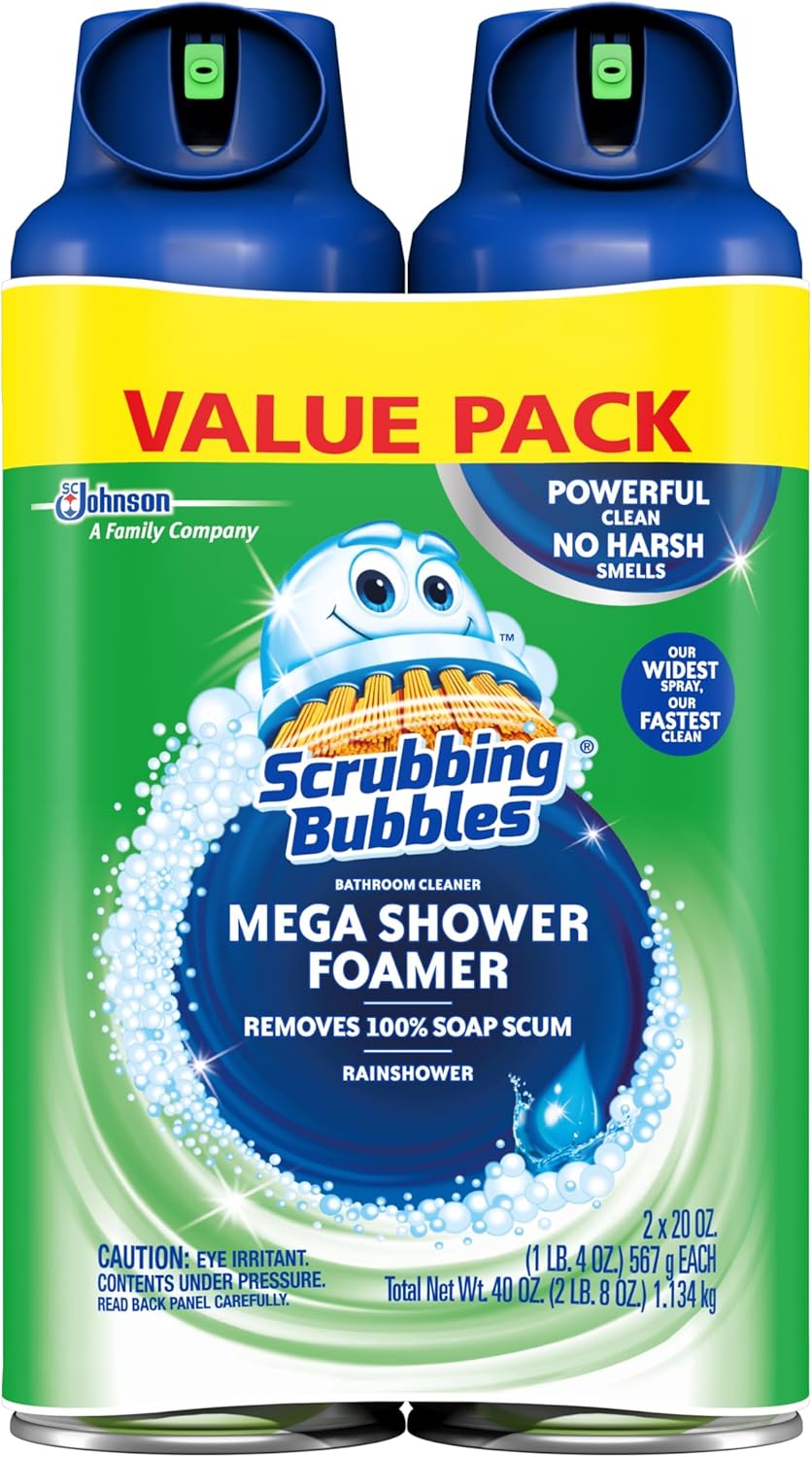 Scrubbing Bubbles Mega Bathroom Foamer Rainshower Scent 20oz Pack of 2