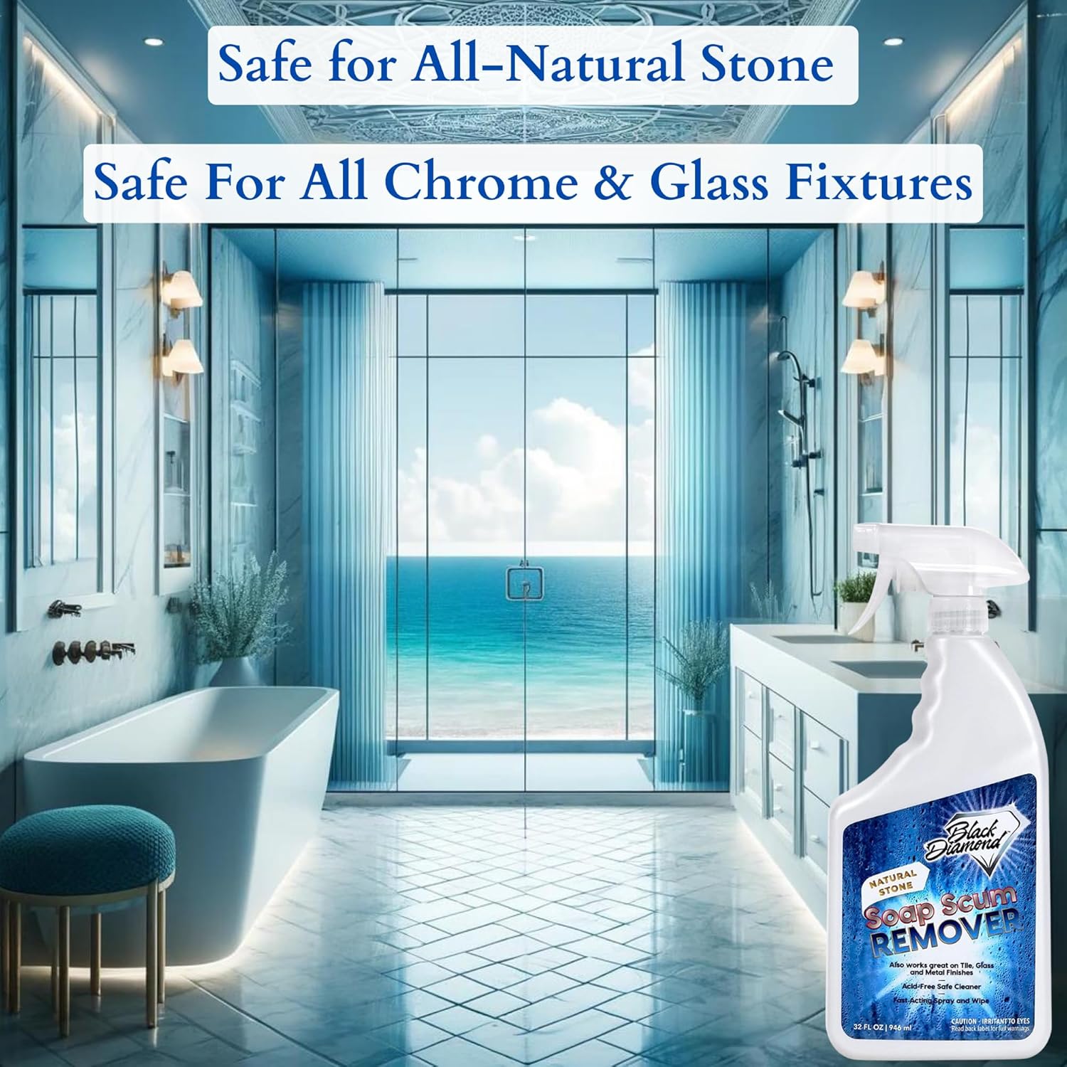 Black Diamond Stoneworks Natural Stone Shower Soap Scum Remover Spray