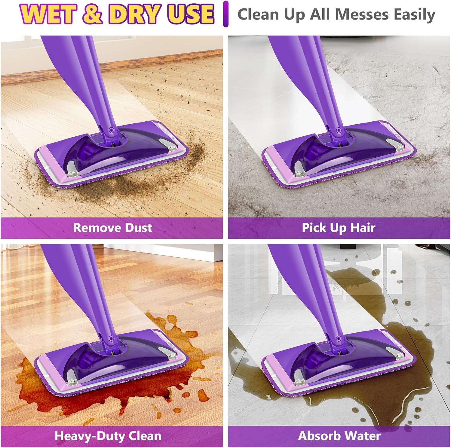 Reusable Mop Pads Refills for Swiffer WetJet 6 Pack
