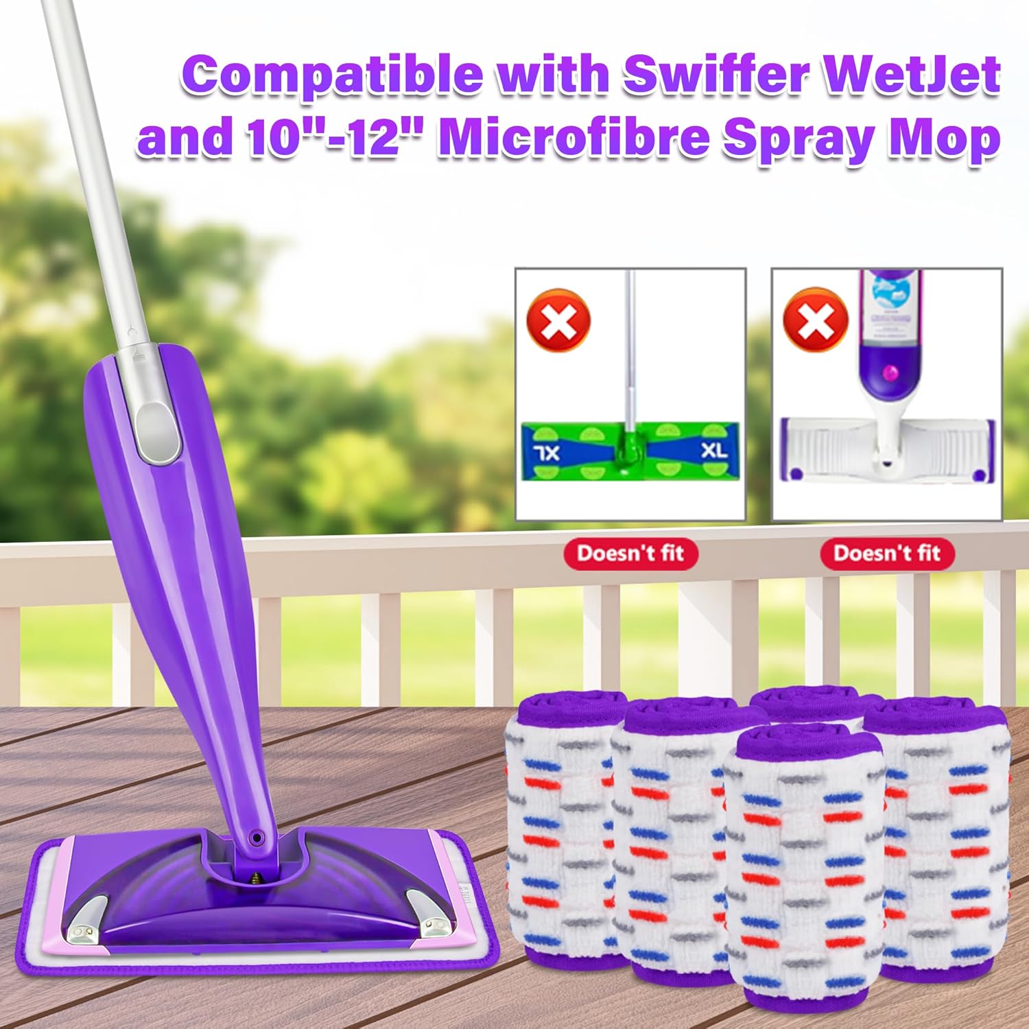 7 Pack Reusable Mop Pads for Swiffer WetJet 1